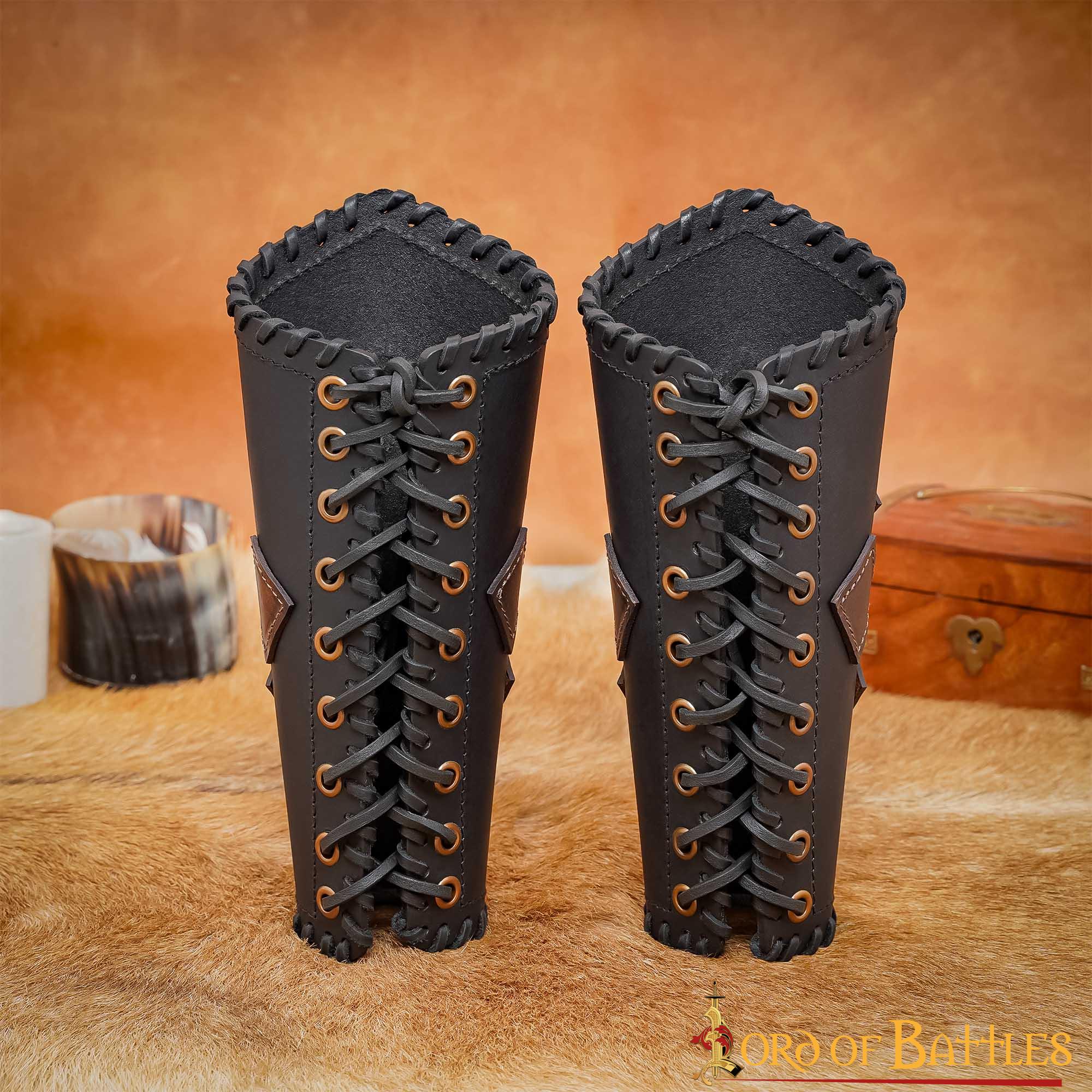 Brazales de cuero artesanal para LARP y cosplay - imagen 15