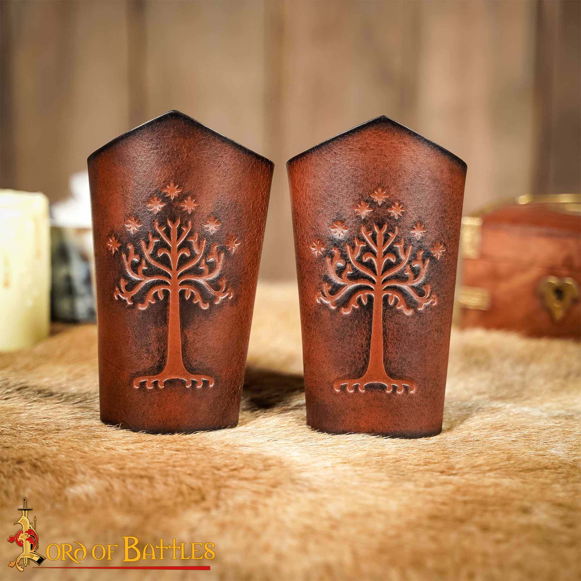 Brazales de cuero con motivo del Árbol de Gondor - imagen 11