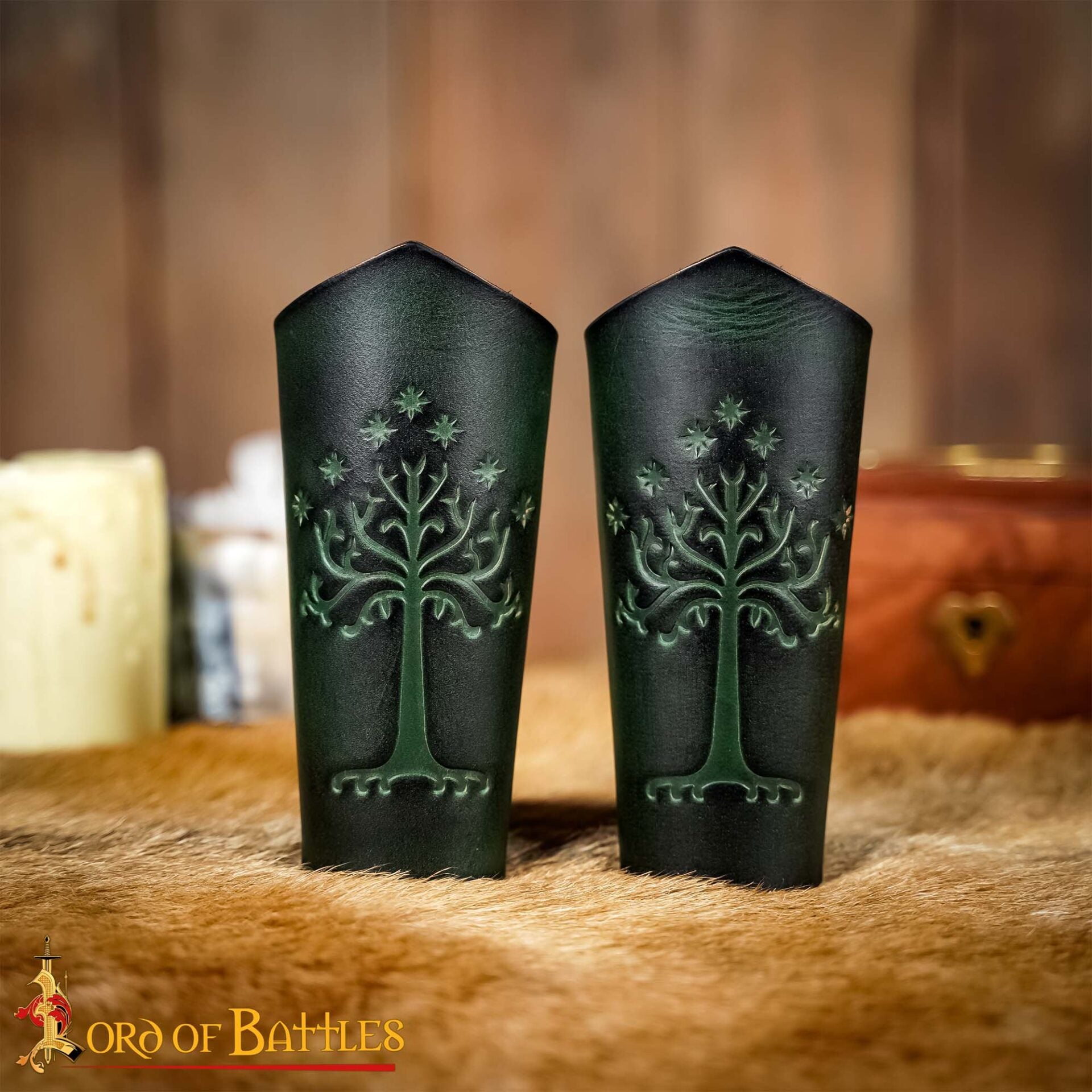 Brazales de cuero con motivo del Árbol de Gondor - imagen 17