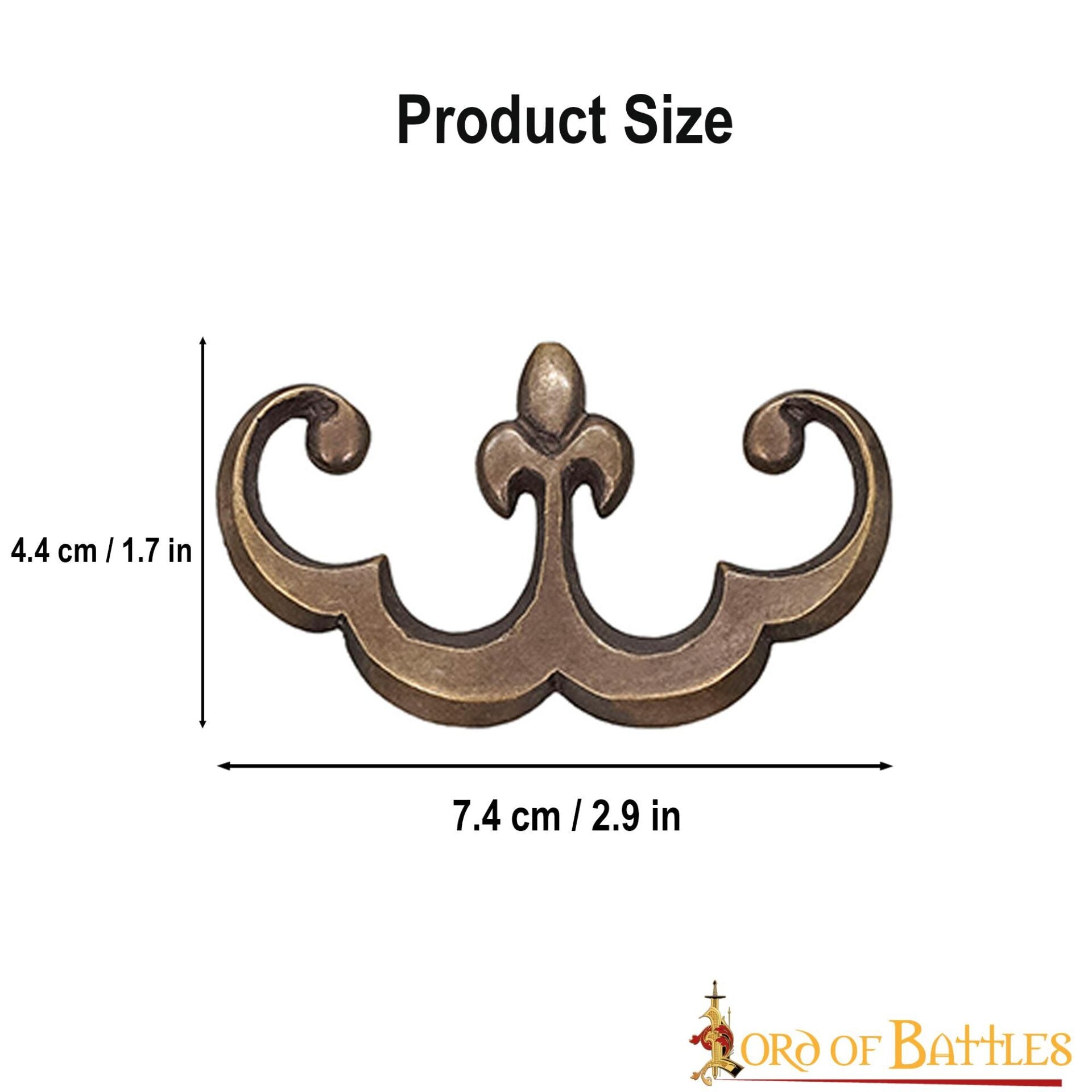 Imagen única de: Monturas Fleur de Lis en latón envejecido - Set de 3 - imagen 3