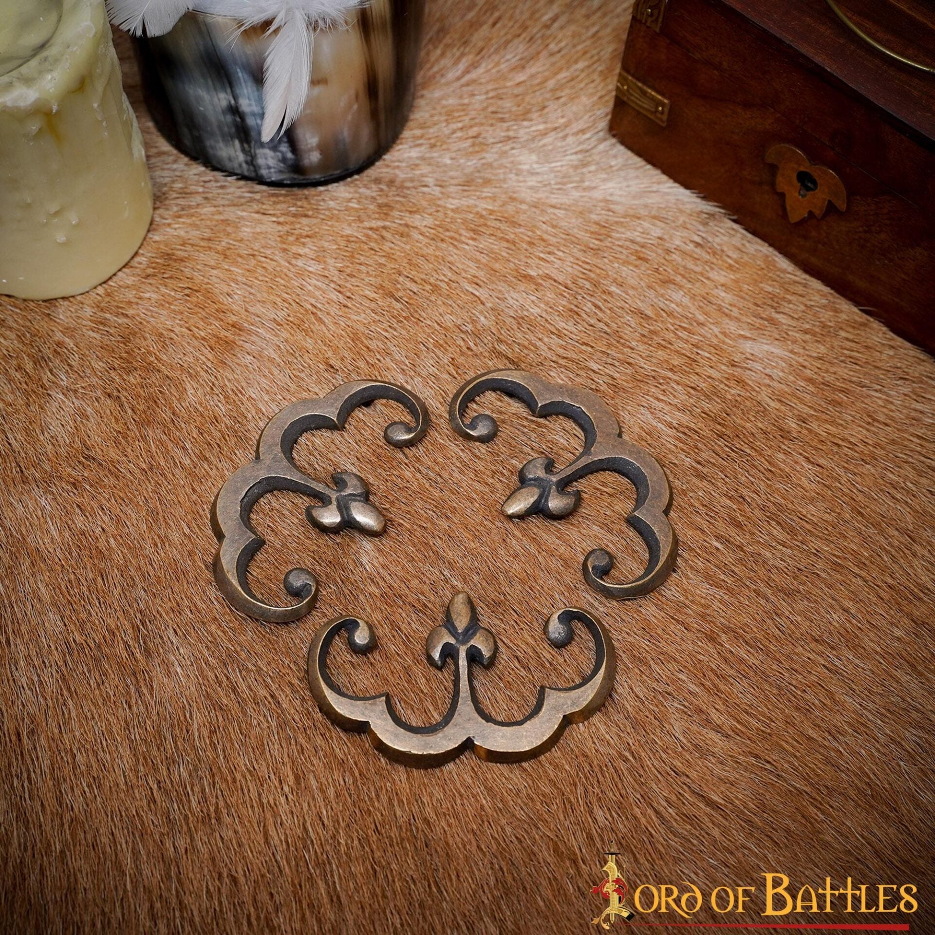 Imagen única de: Monturas Fleur de Lis en latón envejecido - Set de 3 - imagen 8