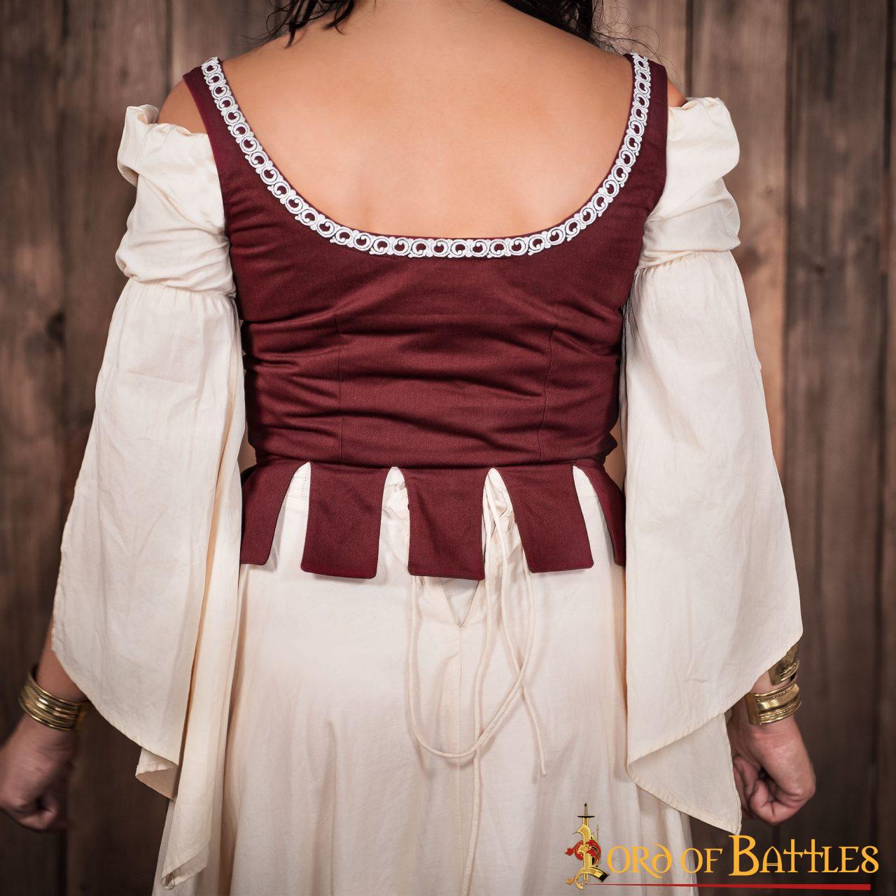 Corpiño medieval Adalyn de 100% algodón con cordones - imagen 12