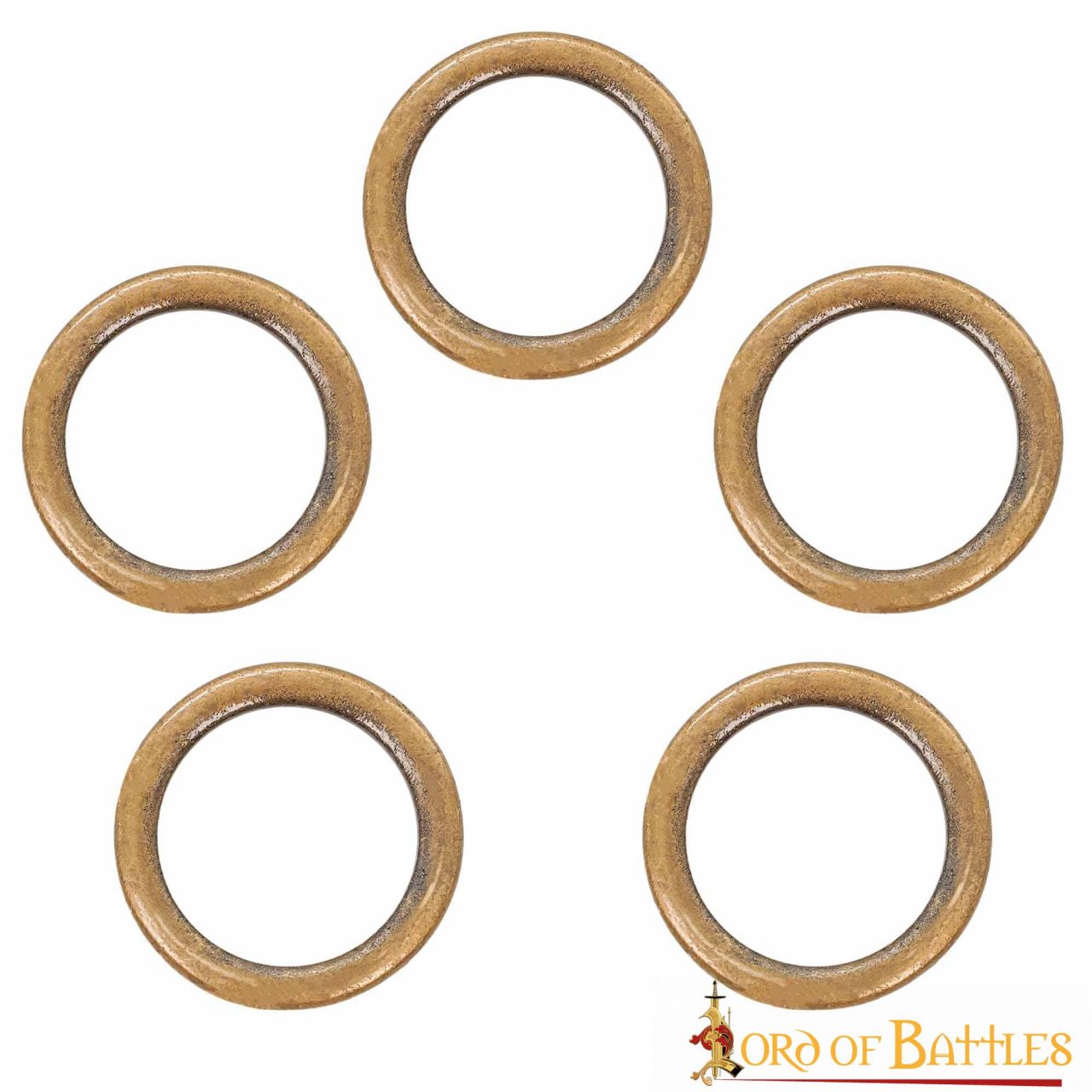 Imagen única de: Hebilla Anillo Latón Antiguo Lazo Cinturón Accesorio Funcional Juego de 5 Piezas