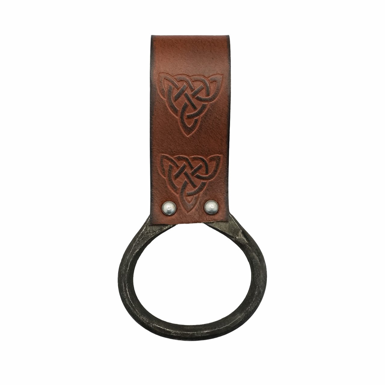 Porta-hacha vikingo de cuero con nudos celtas - imagen 10