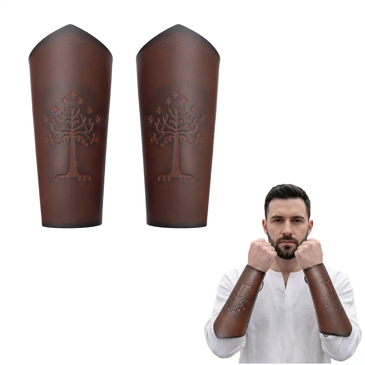 Large Leather Bracers for Adventurers of Middle-earth 
