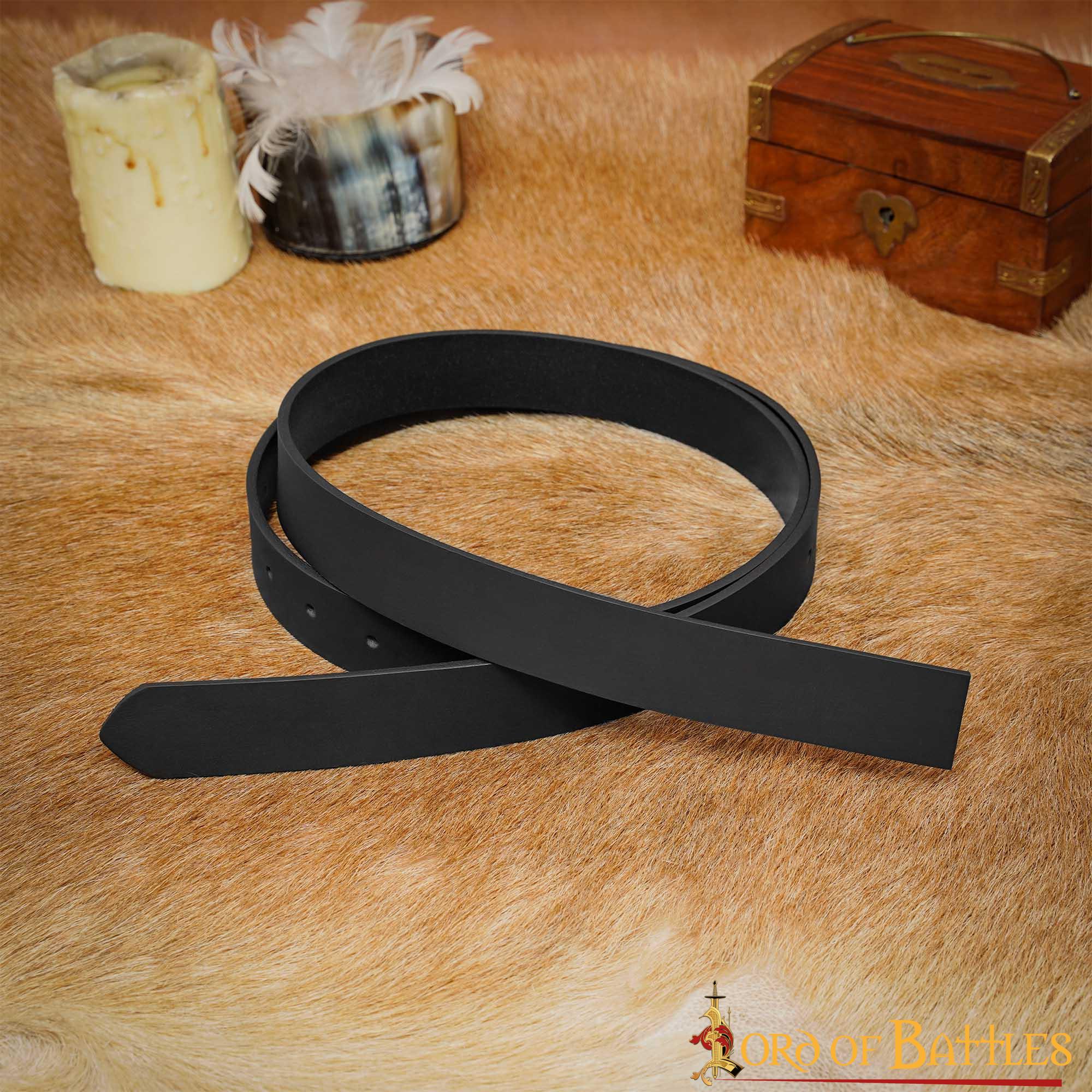 Cinturón de cuero hecho a mano, 2,9 cm — liso y personalizable - imagen 7