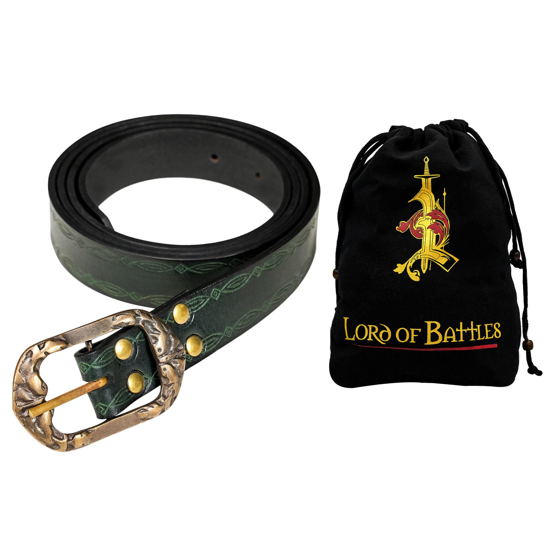 Cinturón de cuero genuino 'Ranger of the North' con repujado y hebilla de latón envejecido - imagen 13