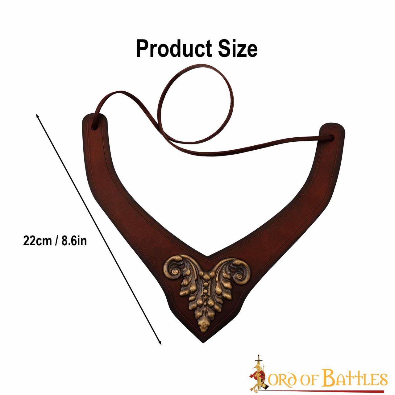Accesorio de cuero con montura de latón antiguo - imagen 6