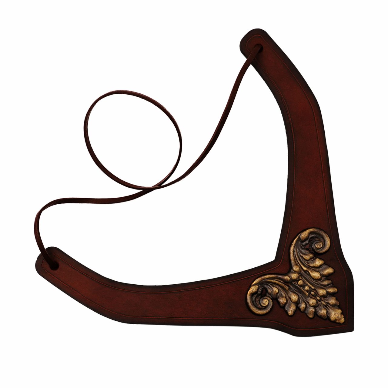 Accesorio de cuero con montura de latón antiguo - imagen 16