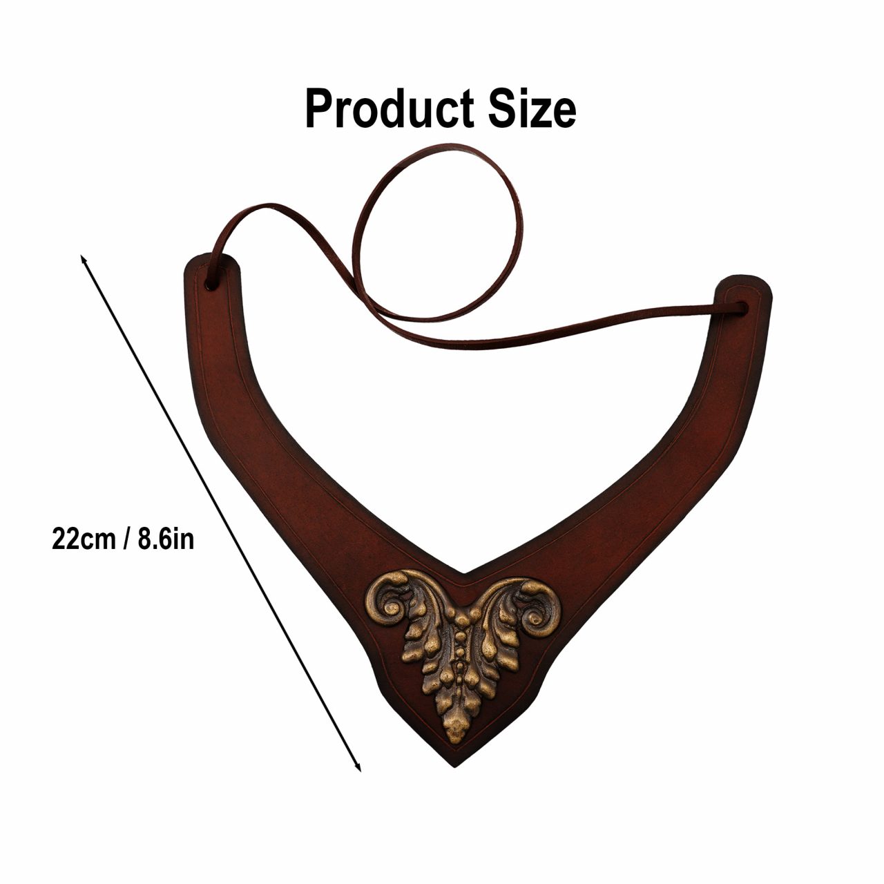Accesorio de cuero con montura de latón antiguo - imagen 15