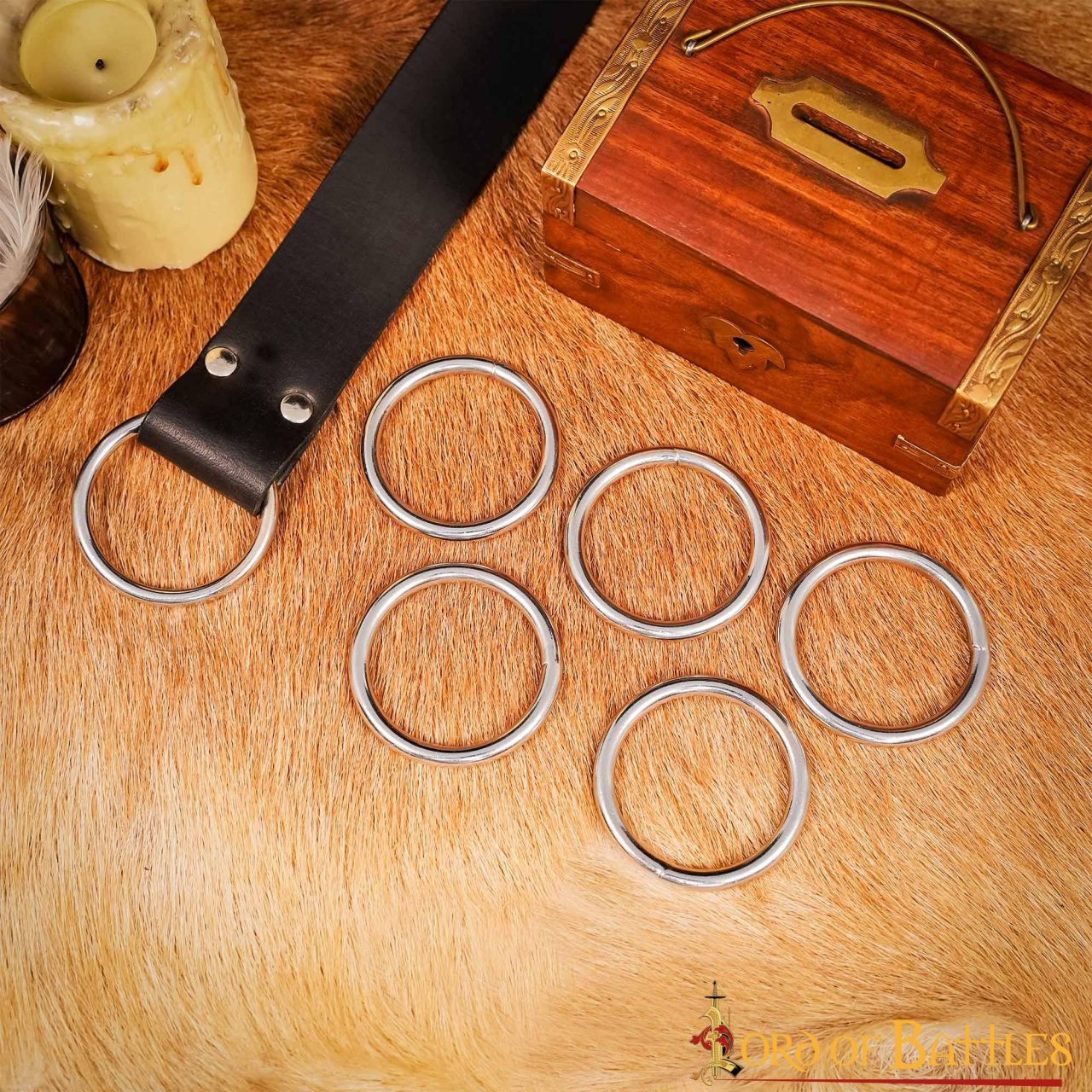 Imagen única de: Set de 5 anillas de acero recubiertas de níquel, 1.75 pulgadas - imagen 2