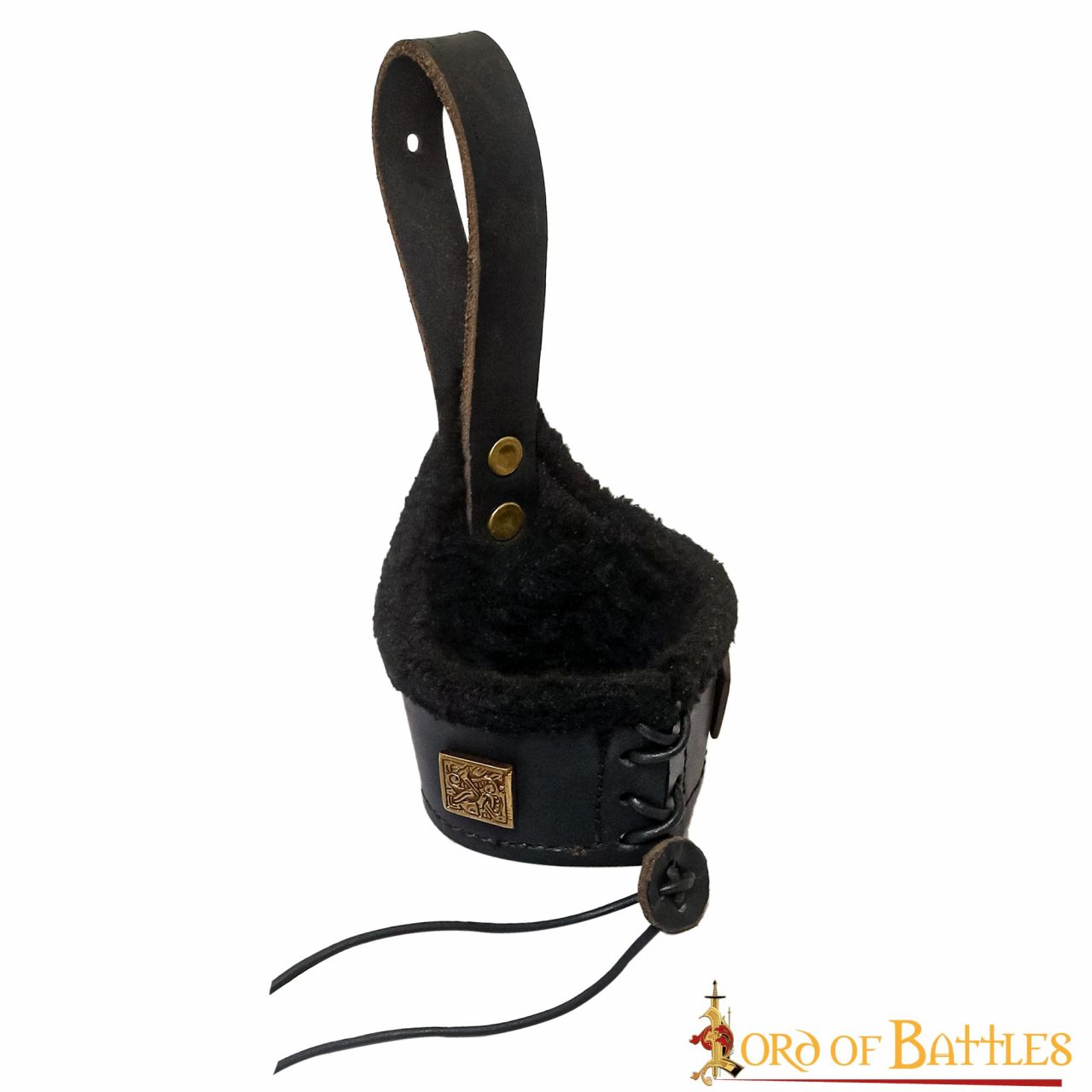 Porta-cuerno forrado de cuero 400 ml - Venturer of the Realm - Negro