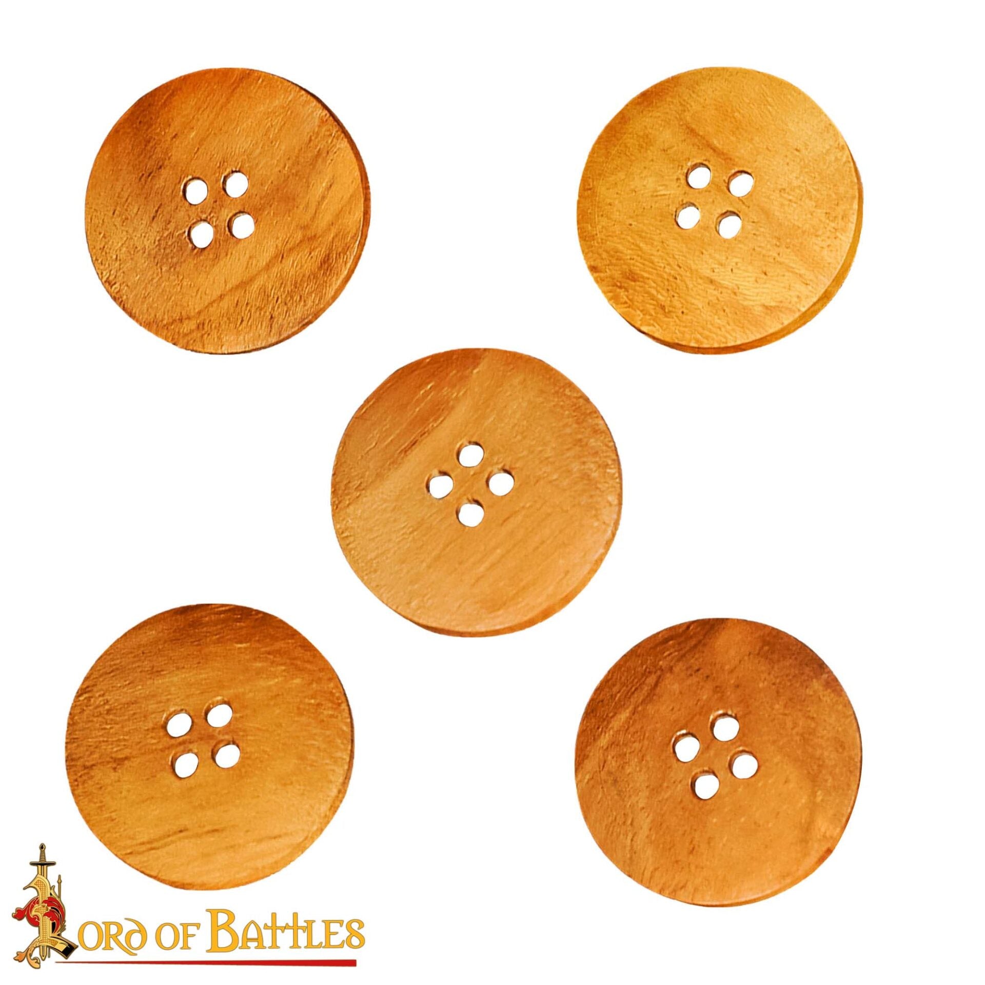 Imagen única de: Set de 5 botones artesanales de madera - imagen 2