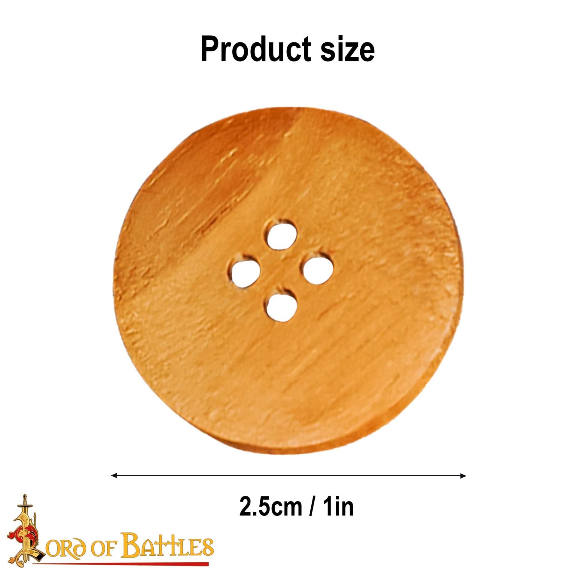 Imagen única de: Set de 5 botones artesanales de madera - imagen 3