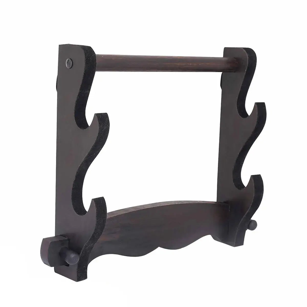 Soporte mural de madera para espadas — 2 niveles