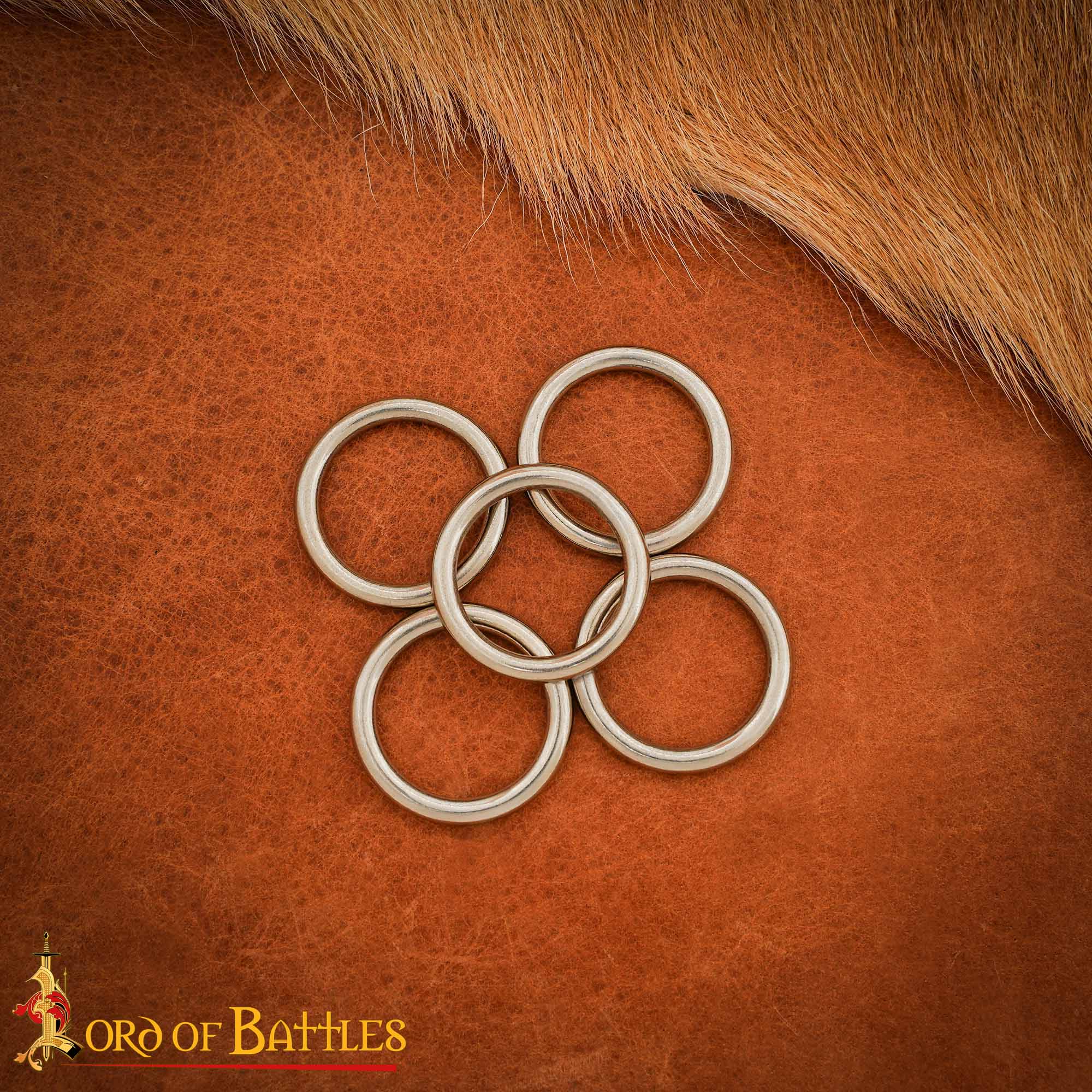 Imagen única de: Set de 5 anillos de acero niquelado, 1 pulgada - imagen 7