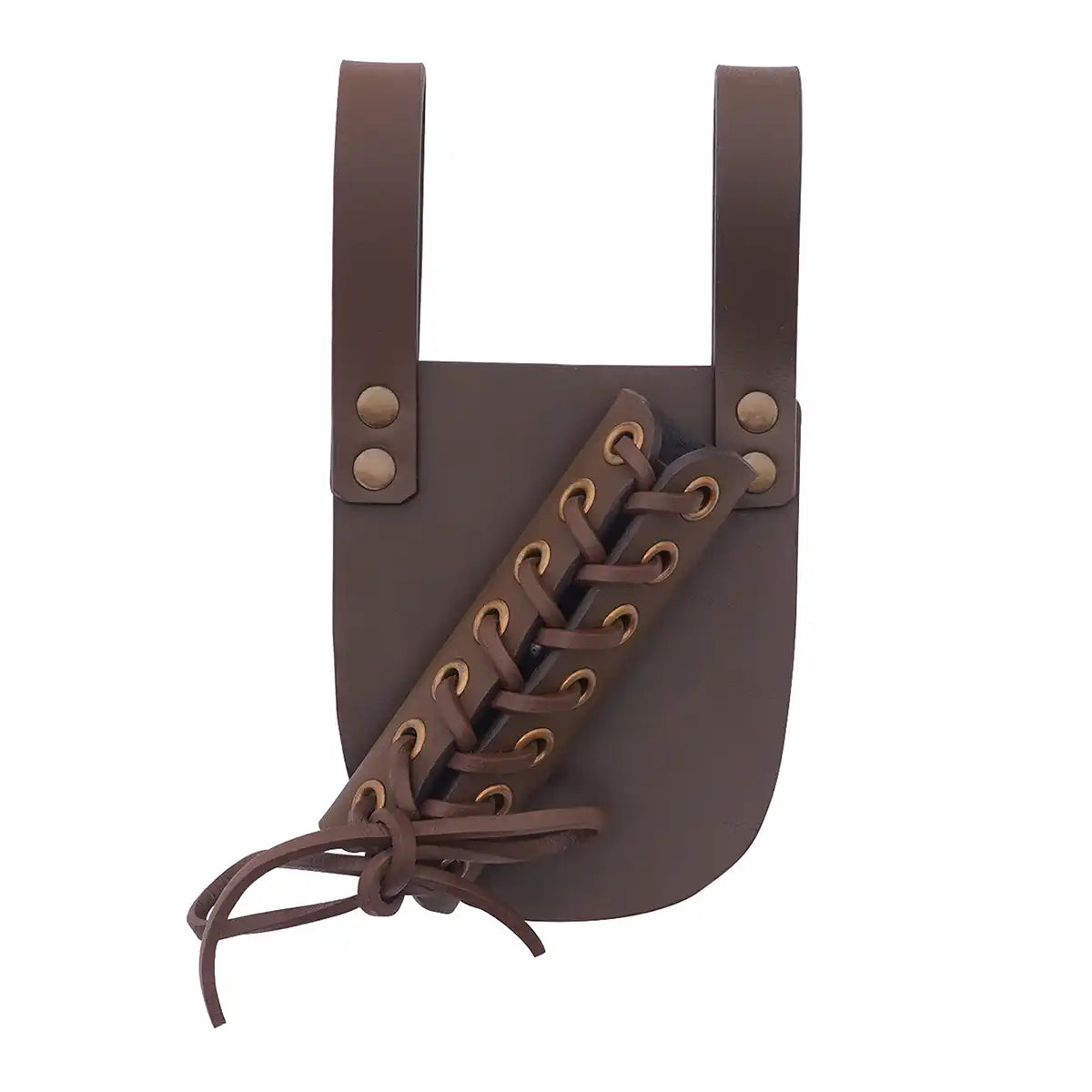 Colgador ajustable de cuero para espada, montaje cruzado — Negro y Marrón