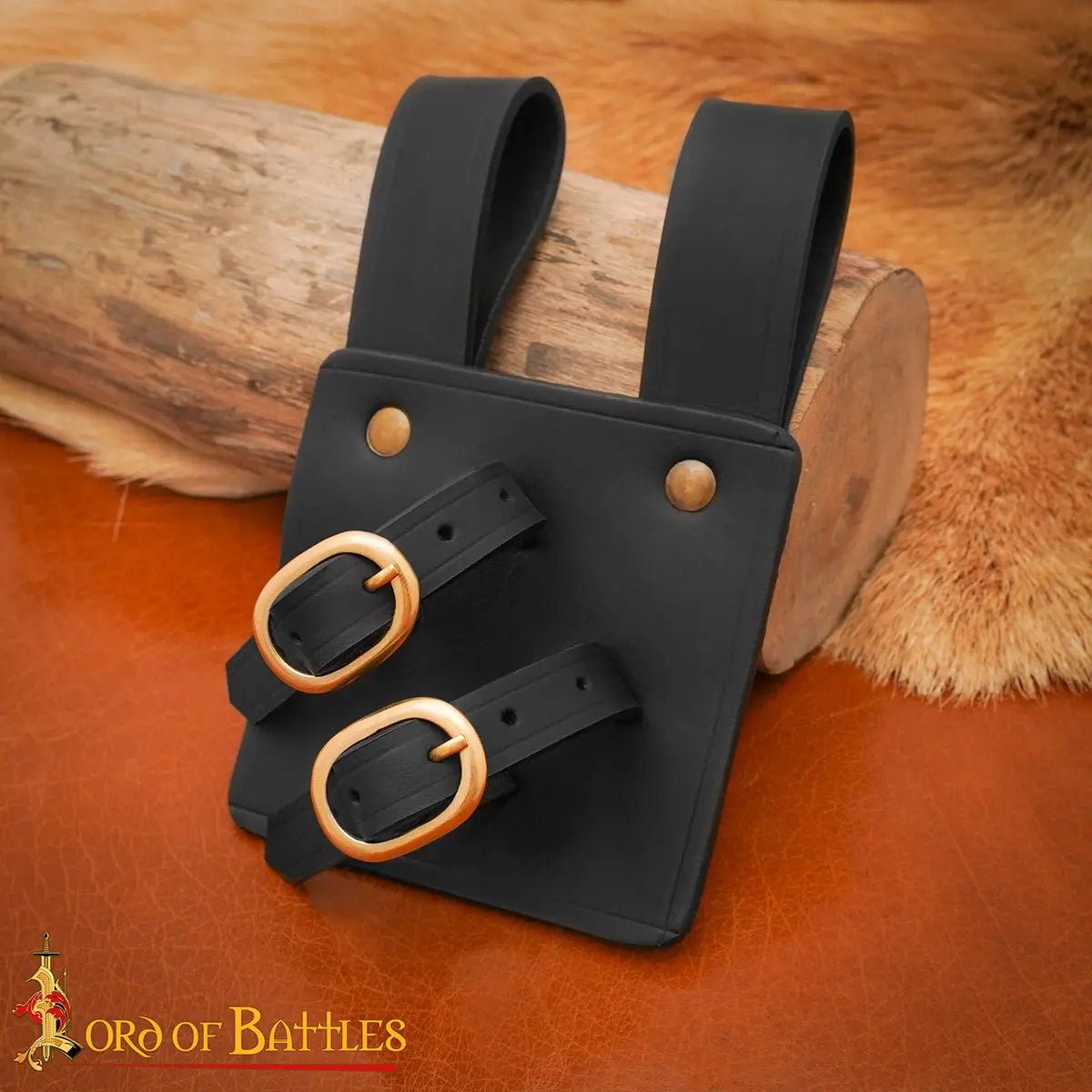 Portaespada de cuero ajustable para cinturón — dibujo cruzado, LARP y disfraces