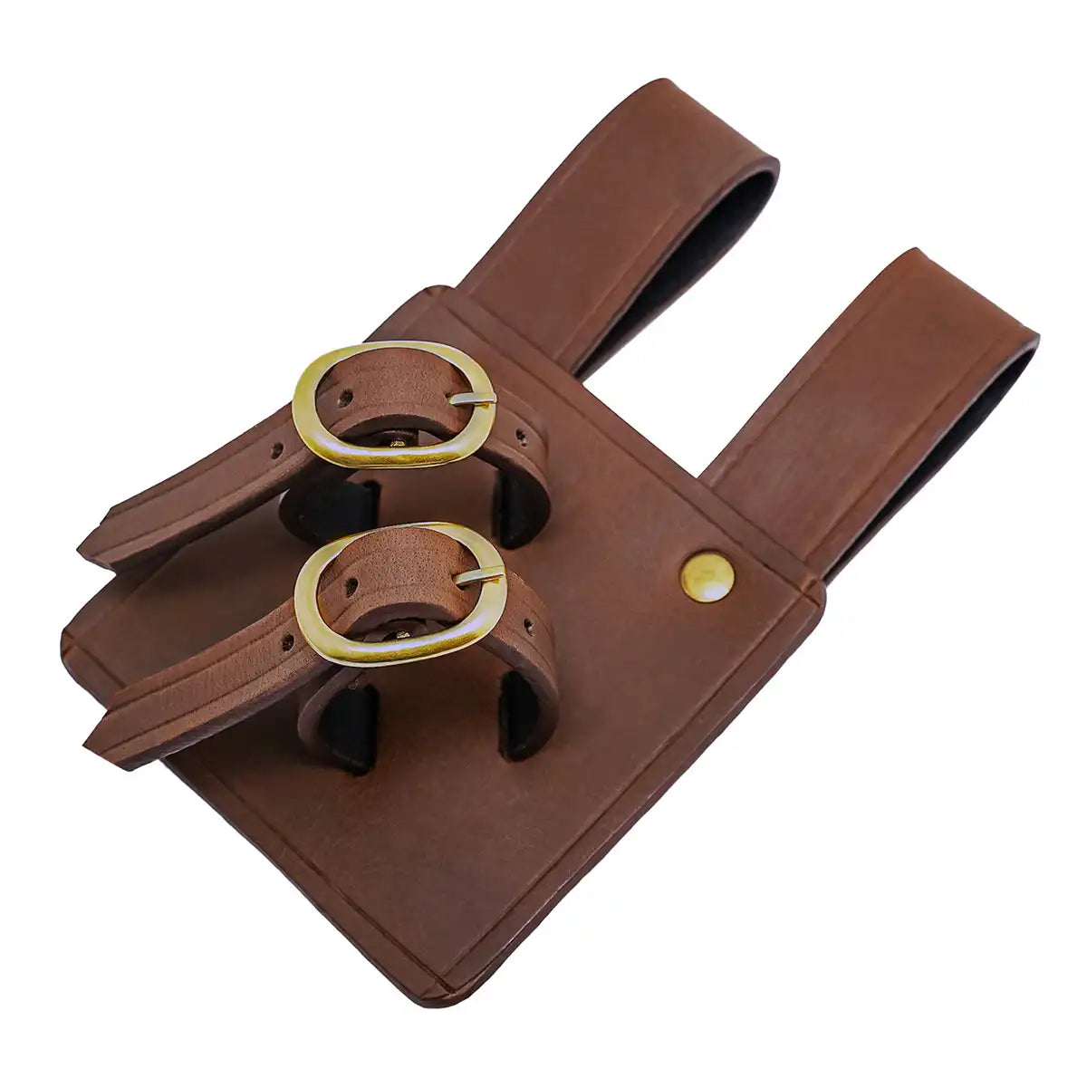 Portaespada de cuero ajustable para cinturón — dibujo cruzado, LARP y disfraces