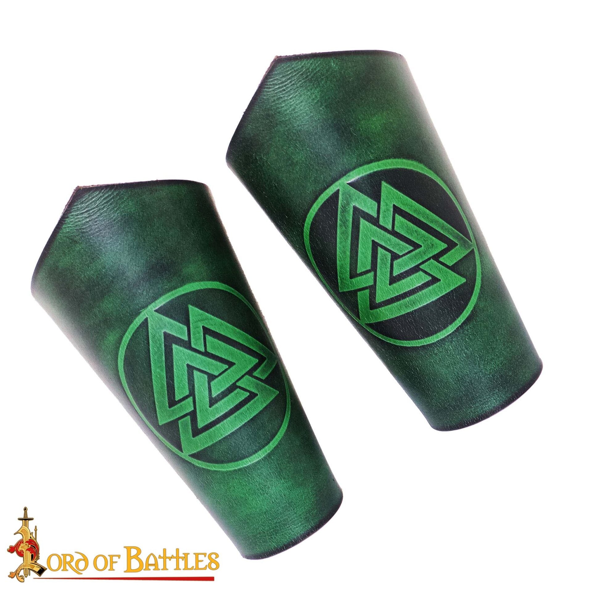 Brazales de cuero con símbolo Valknut - Guerreros - imagen 11