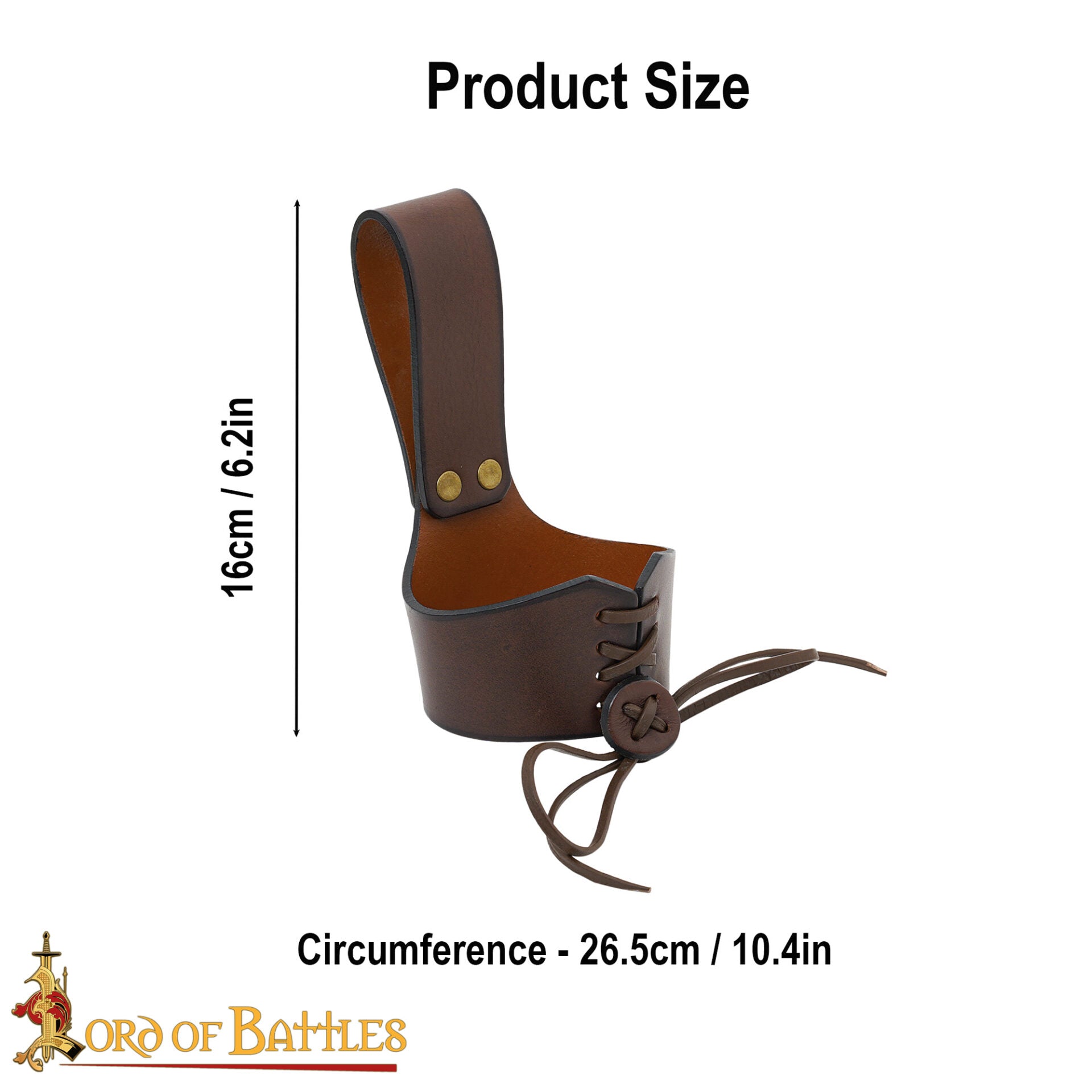 Soporte de cuero para cuerno de beber - ajustable - imagen 9