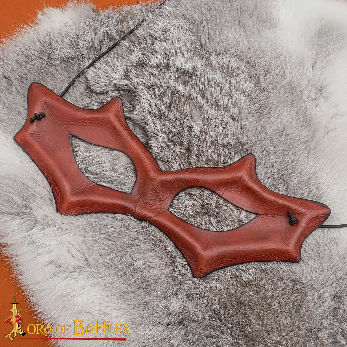 Imagen única de: Máscara de cuero genuino para LARP y cosplay
