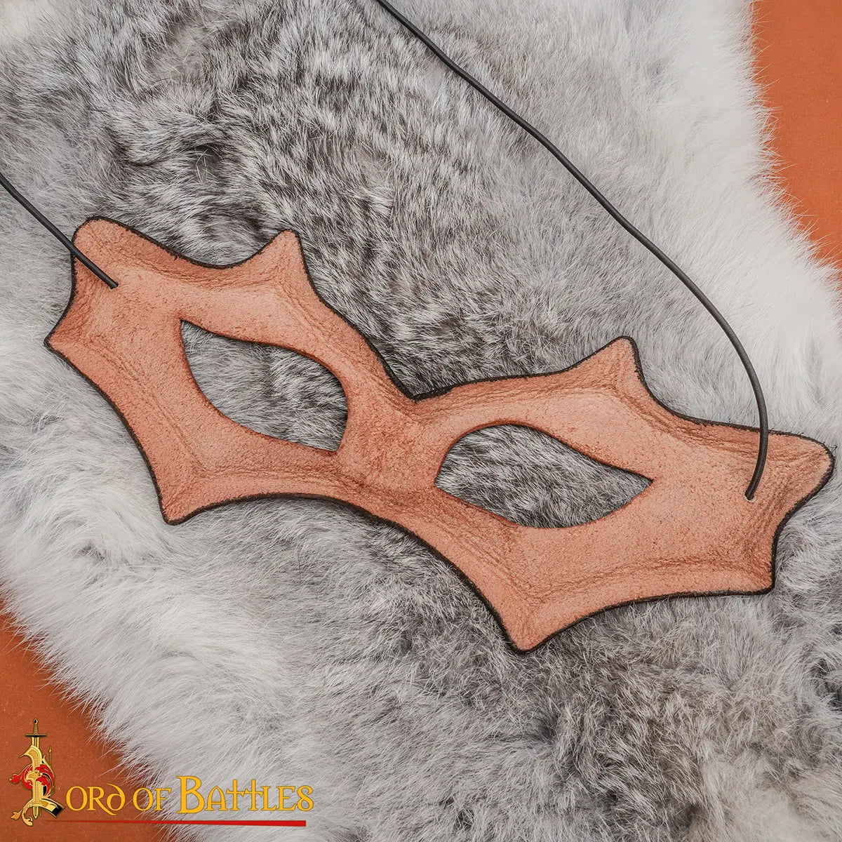 Imagen única de: Máscara de cuero genuino para LARP y cosplay