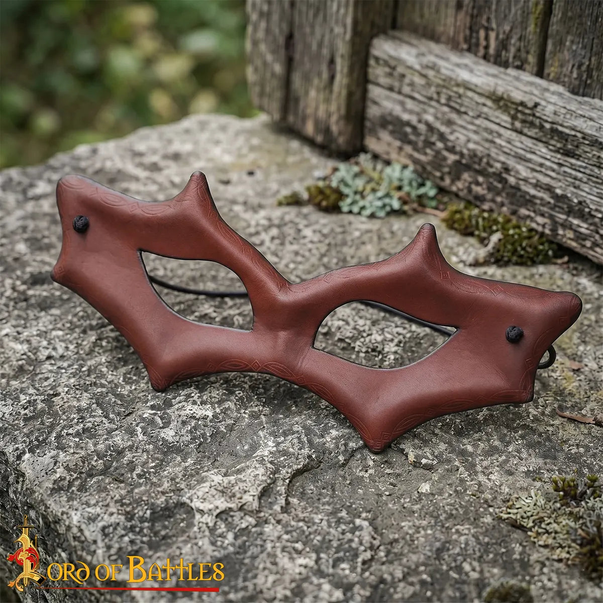 Imagen única de: Máscara de cuero genuino para LARP y cosplay