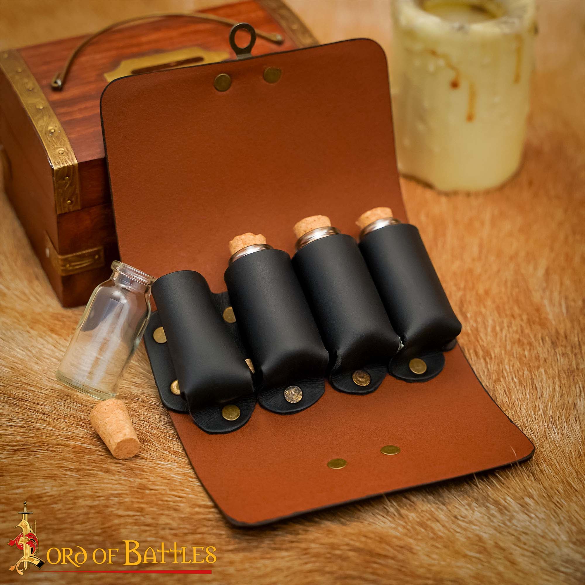 Bolsa de pociones de cuero con 4 frascos - imagen 11