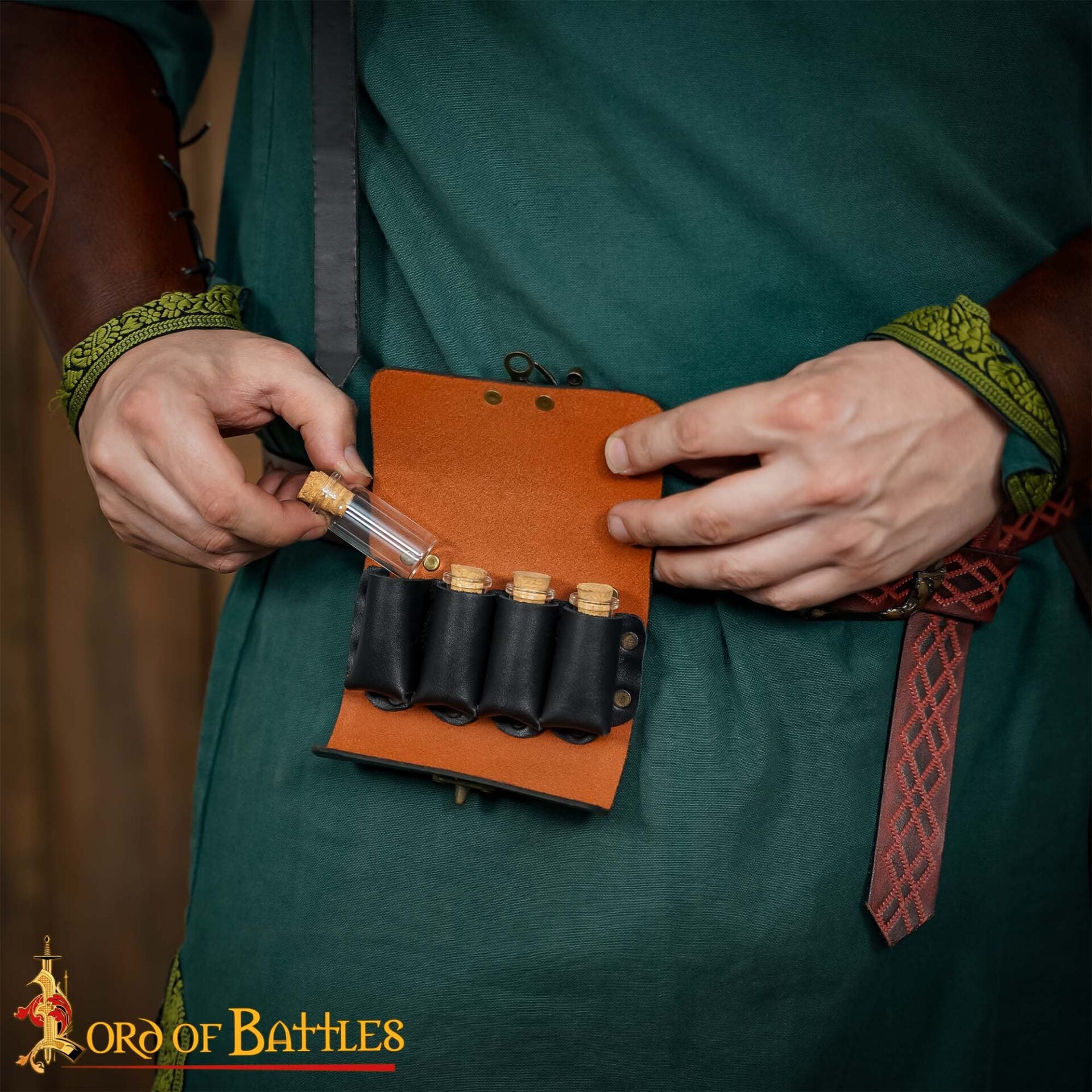 Bolsa de pociones de cuero con 4 frascos - imagen 14