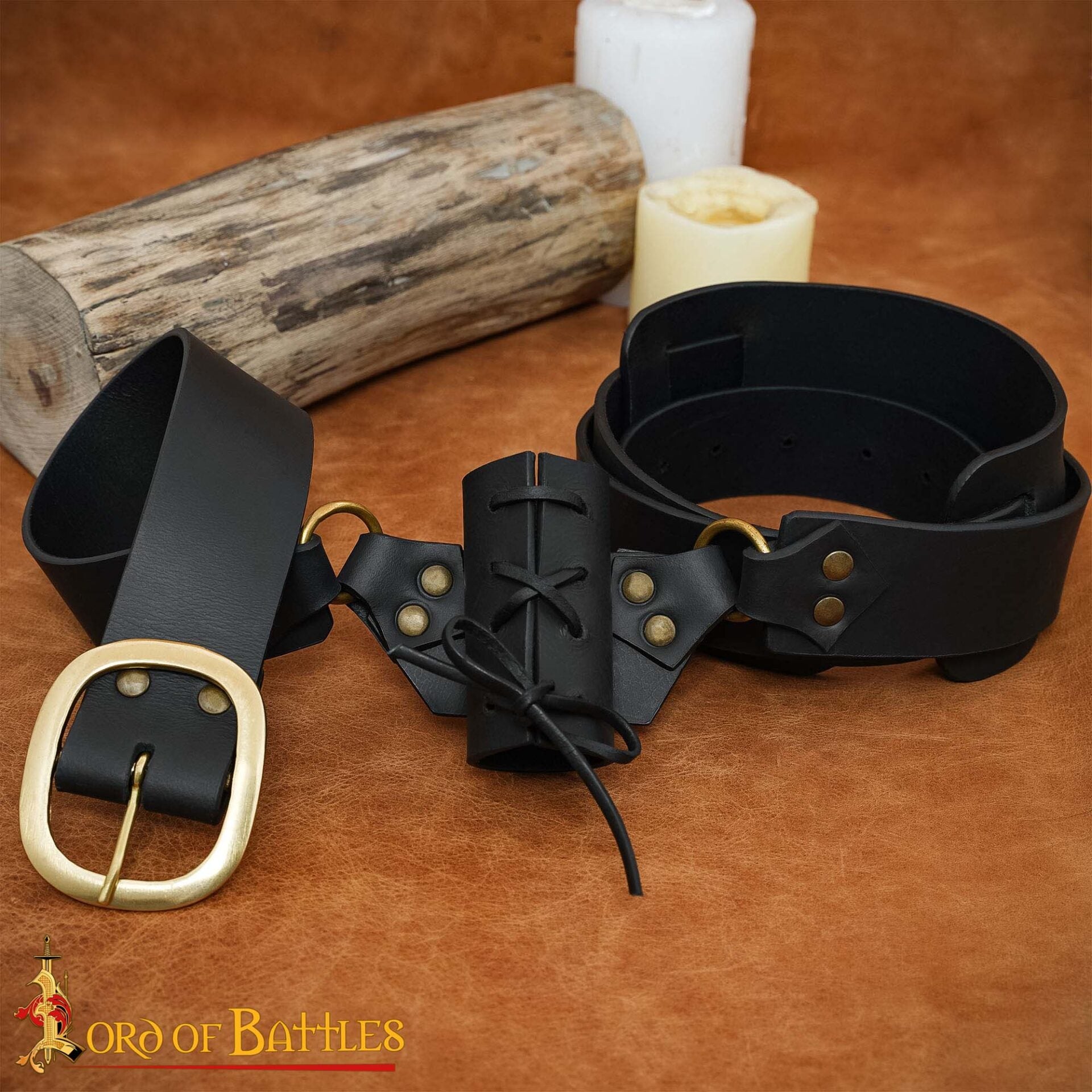 Imagen única de: Baldrica de cuero genuino para espada medieval - imagen 7