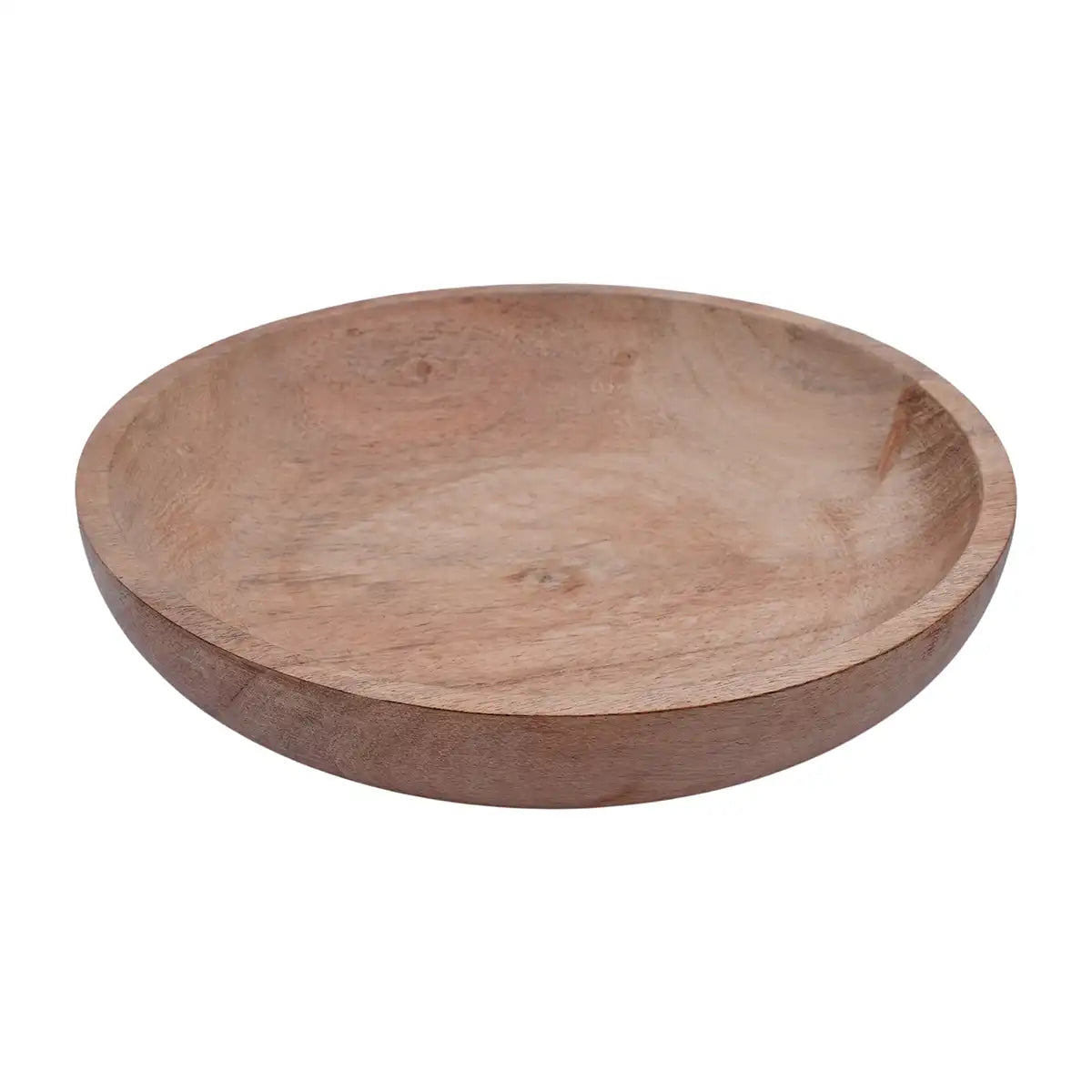 Plato redondo medieval de madera hecho a mano