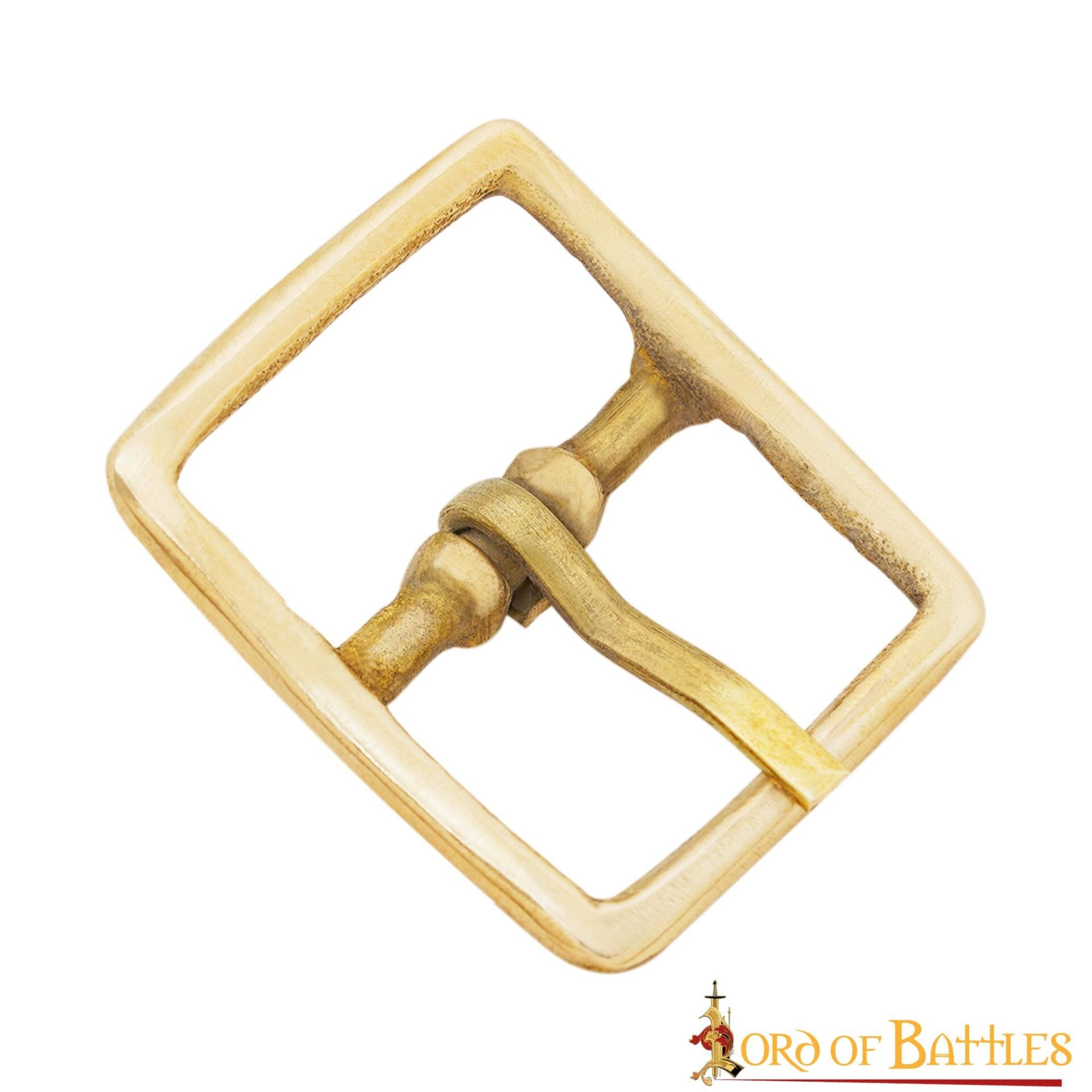 Imagen única de: Hebilla Medieval de Latón para Cinturón - Marco Rectangular Compacto