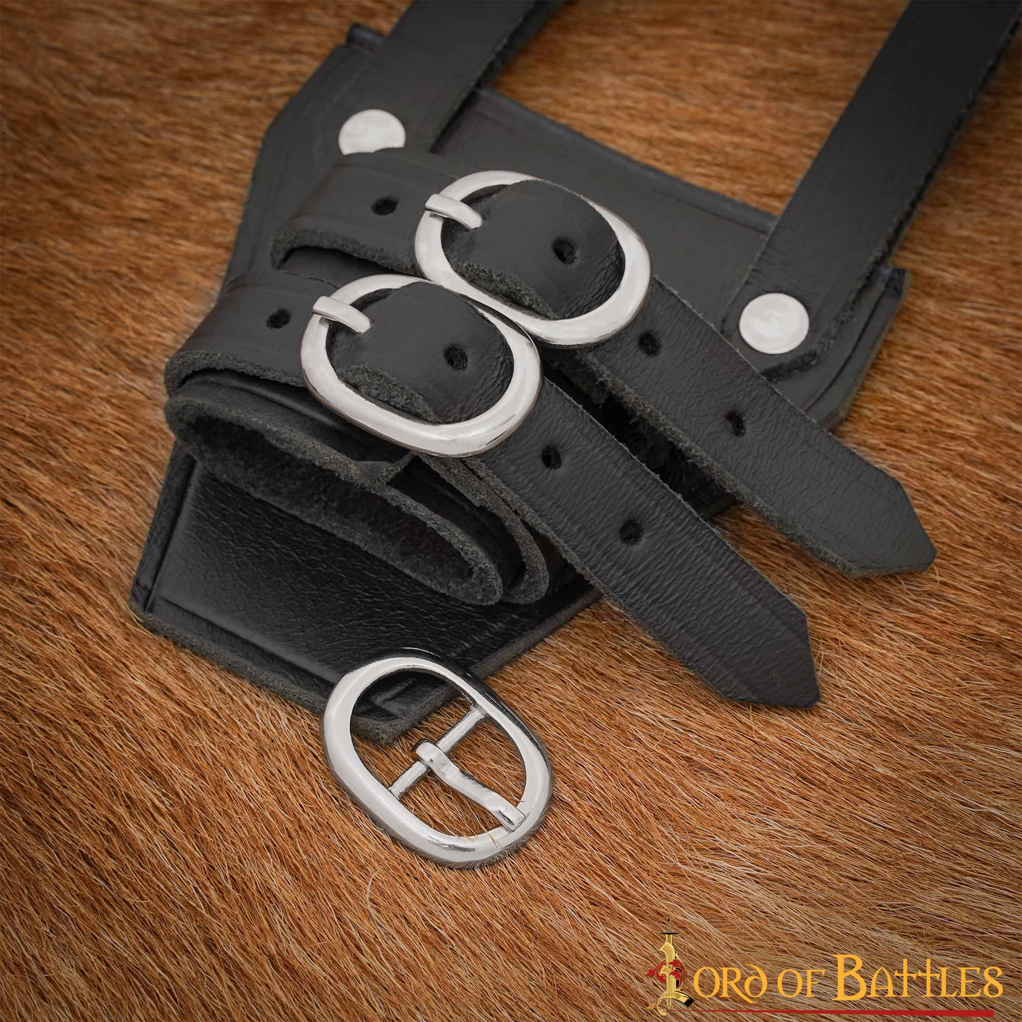 Imagen única de: Set de 3 hebillas ovaladas medievales de acero niquelado, 1,7 cm - imagen 11