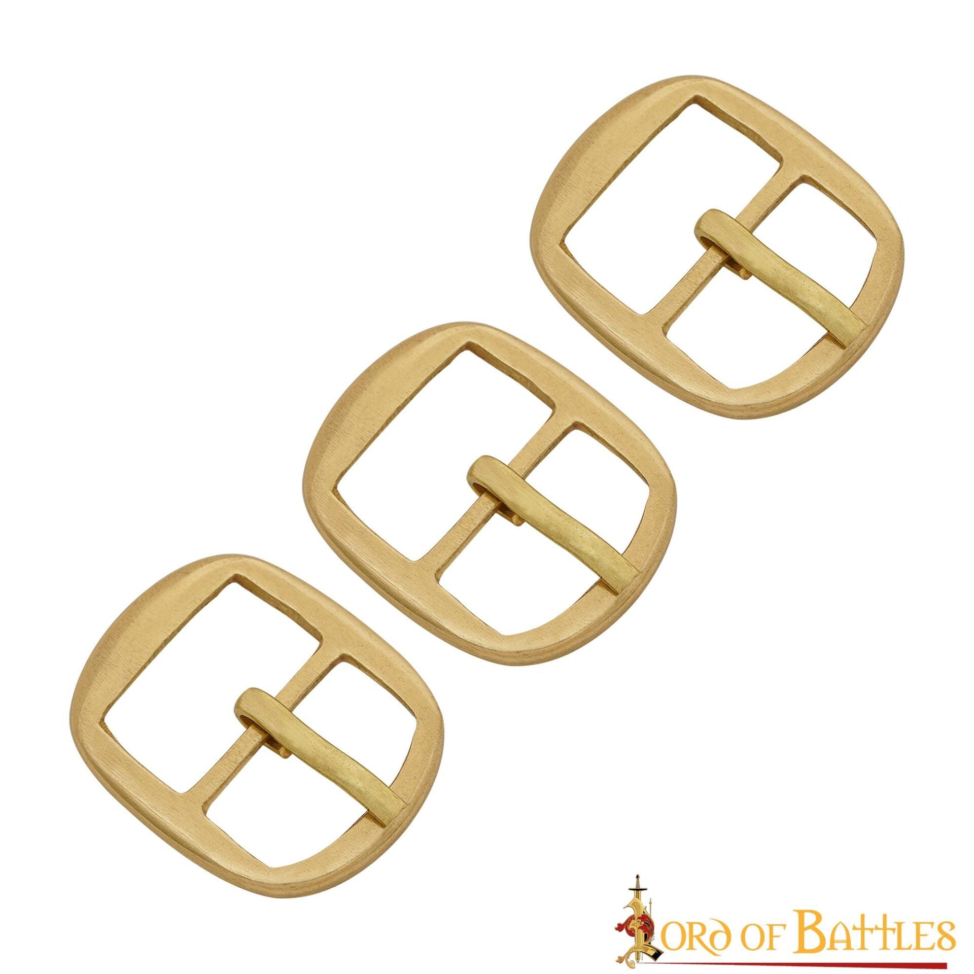 Imagen única de: Set de 3 hebillas medievales pequeñas de latón