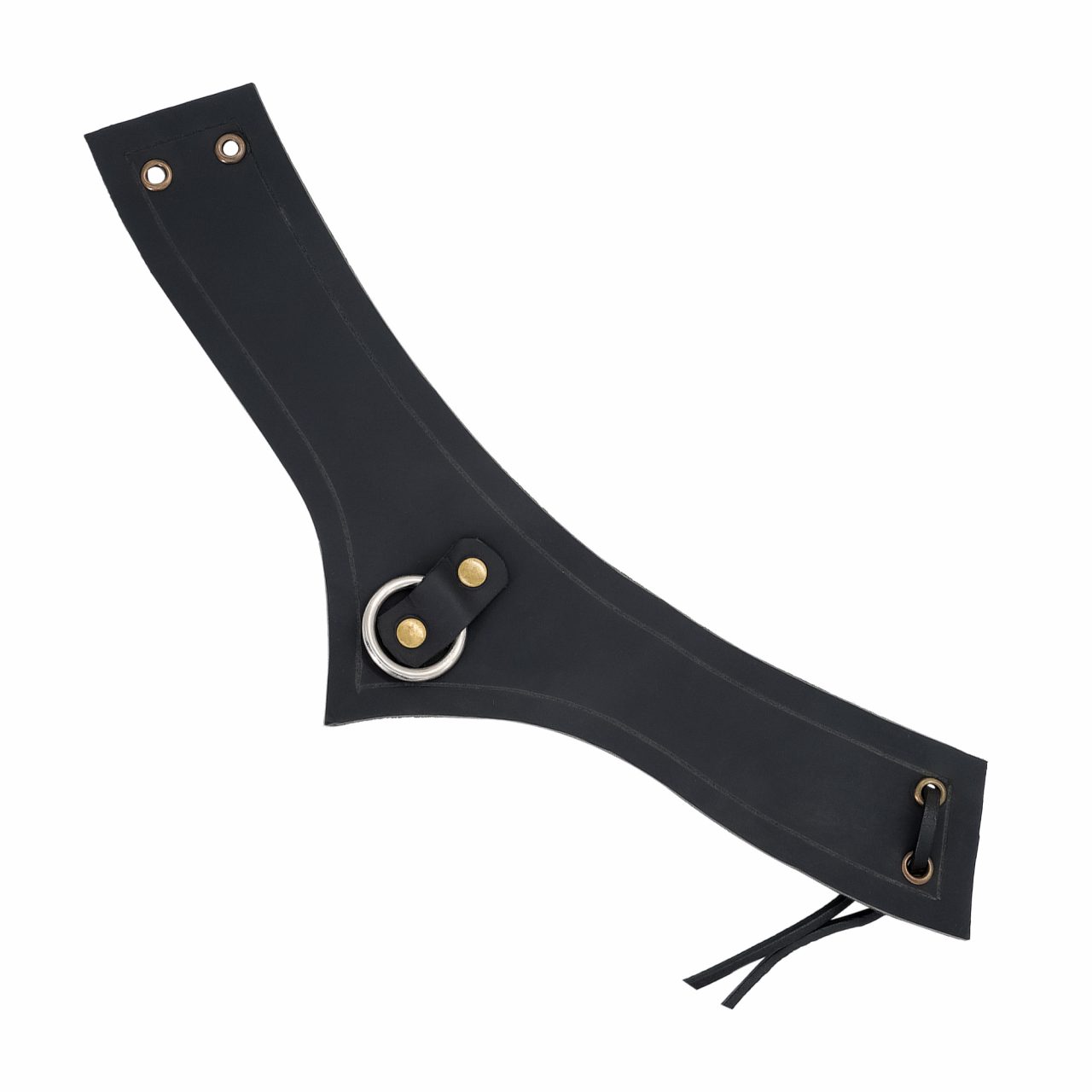 Accesorio de cuero genuino con anilla de acero para LARP y cosplay - imagen 3