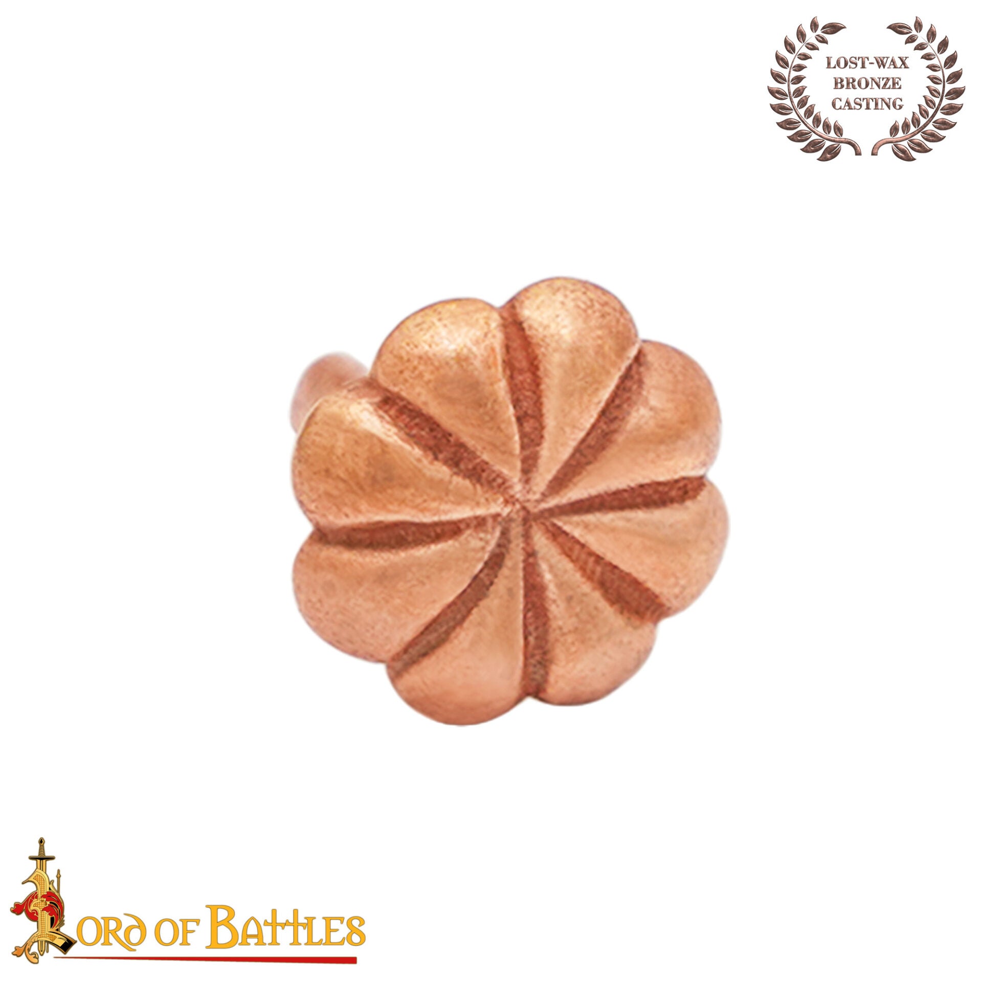 Juego de 5 adornos florales de bronce (cera perdida)