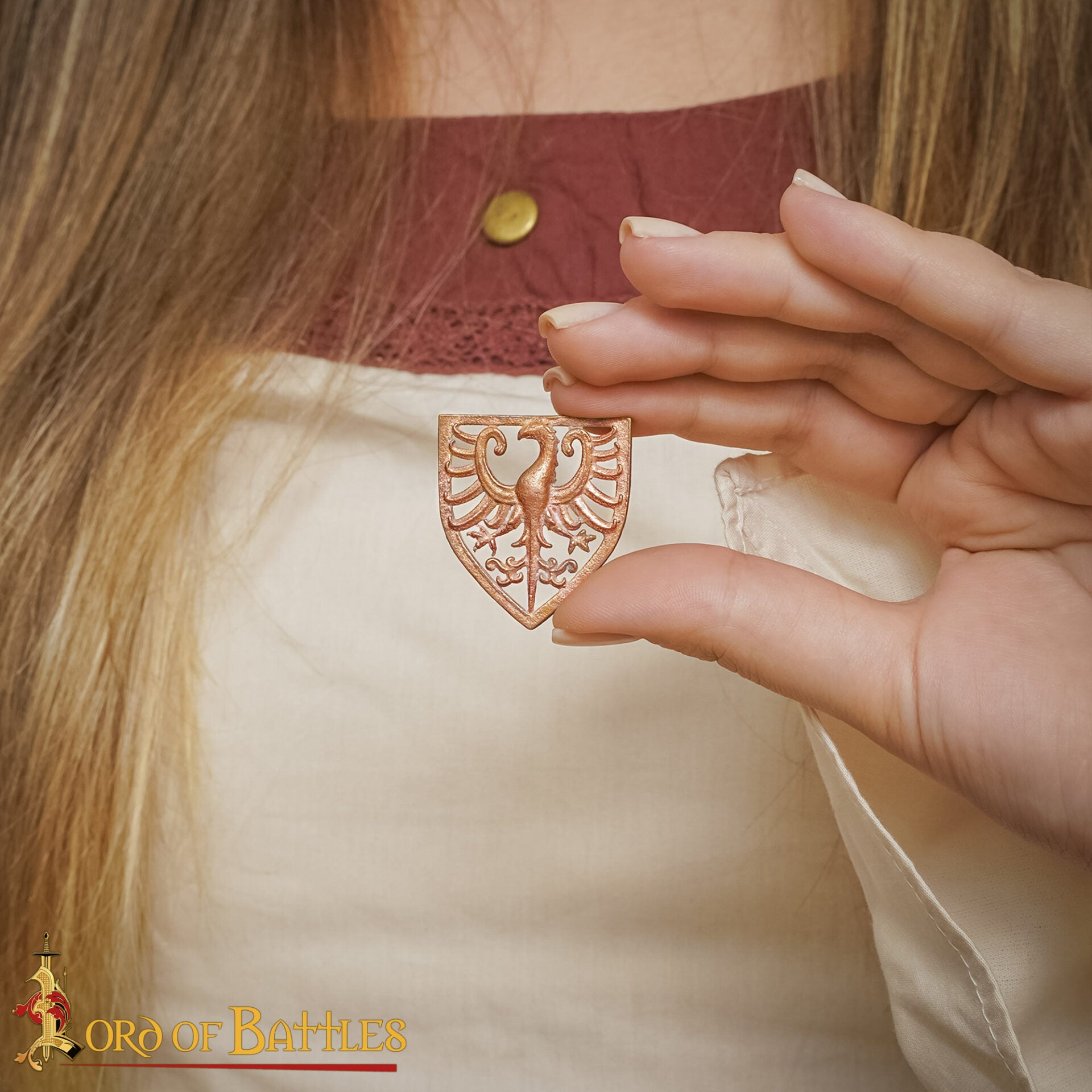 Insignia heráldica de águila en bronce (s. XIII) - cera perdida - imagen 13