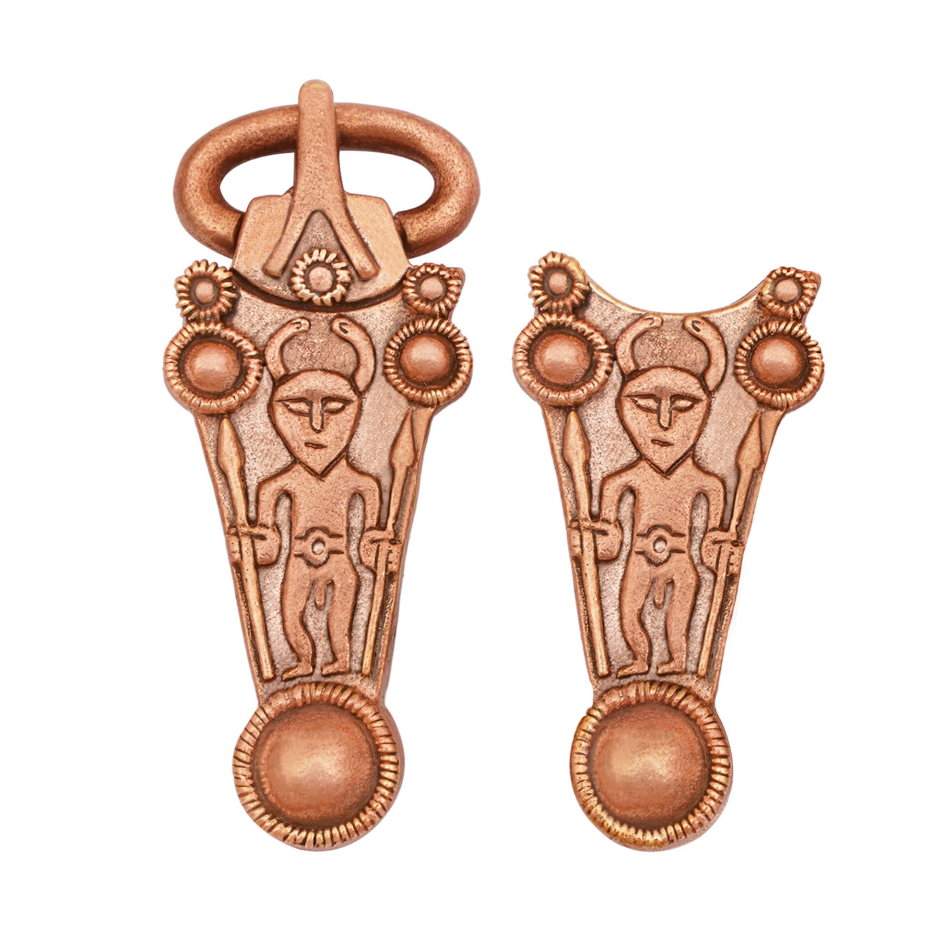 Set de herrajes de cinturón medieval en bronce (1,7–2,5 cm) - imagen 9