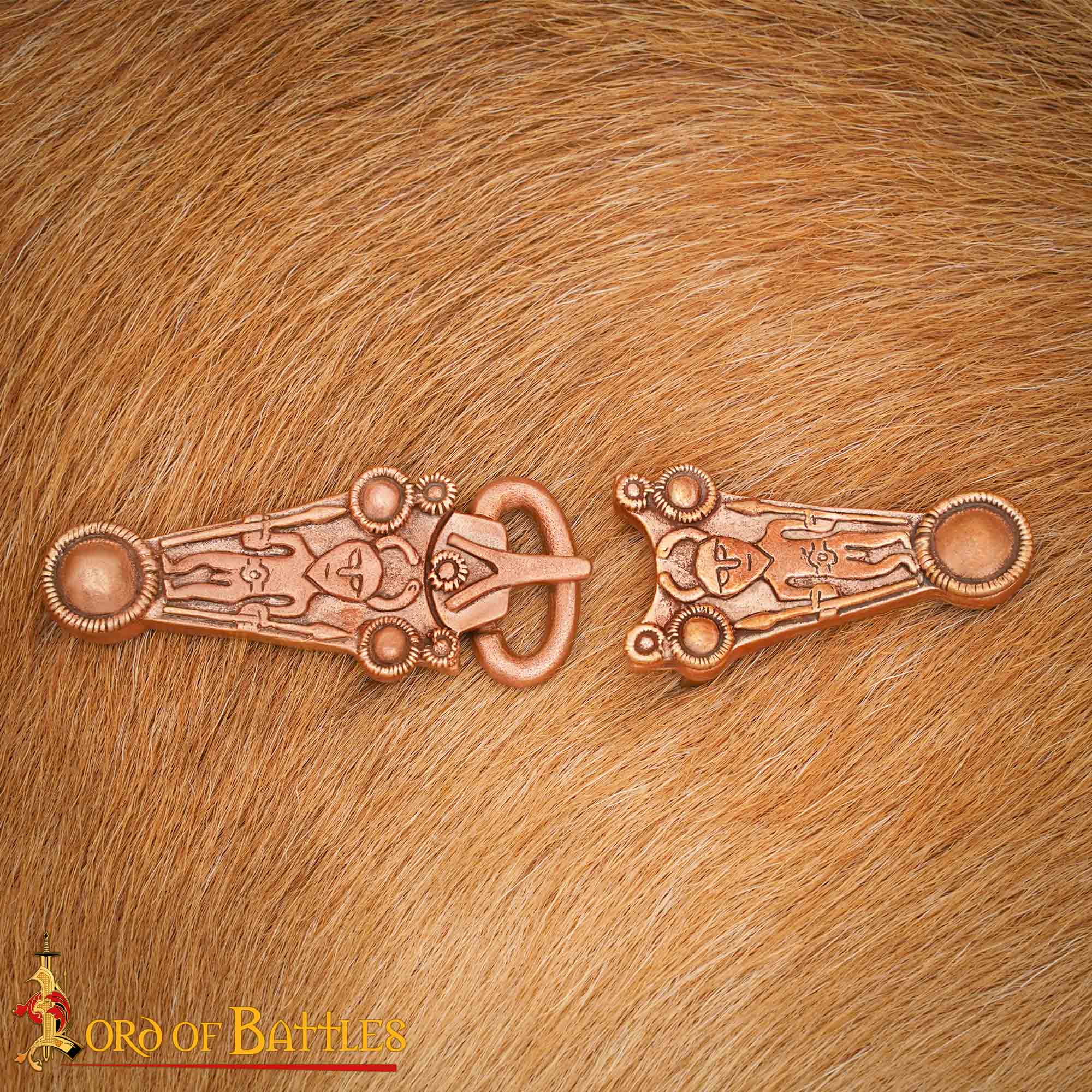 Set de herrajes de cinturón medieval en bronce (1,7–2,5 cm) - imagen 15
