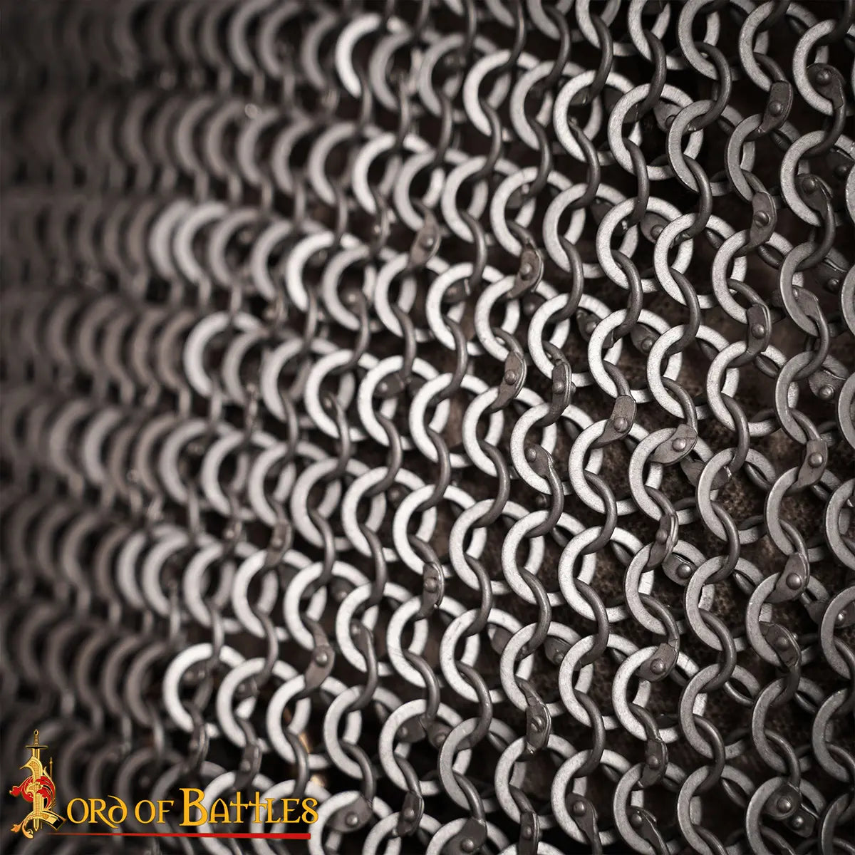 Cota de malla (Hauberk) — anillas 10 mm remachadas, aluminio calibre 16 - imagen 5