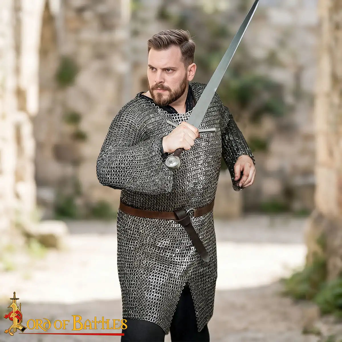 Cota de malla Hauberk - acero inoxidable 9 mm, remachada - imagen 2