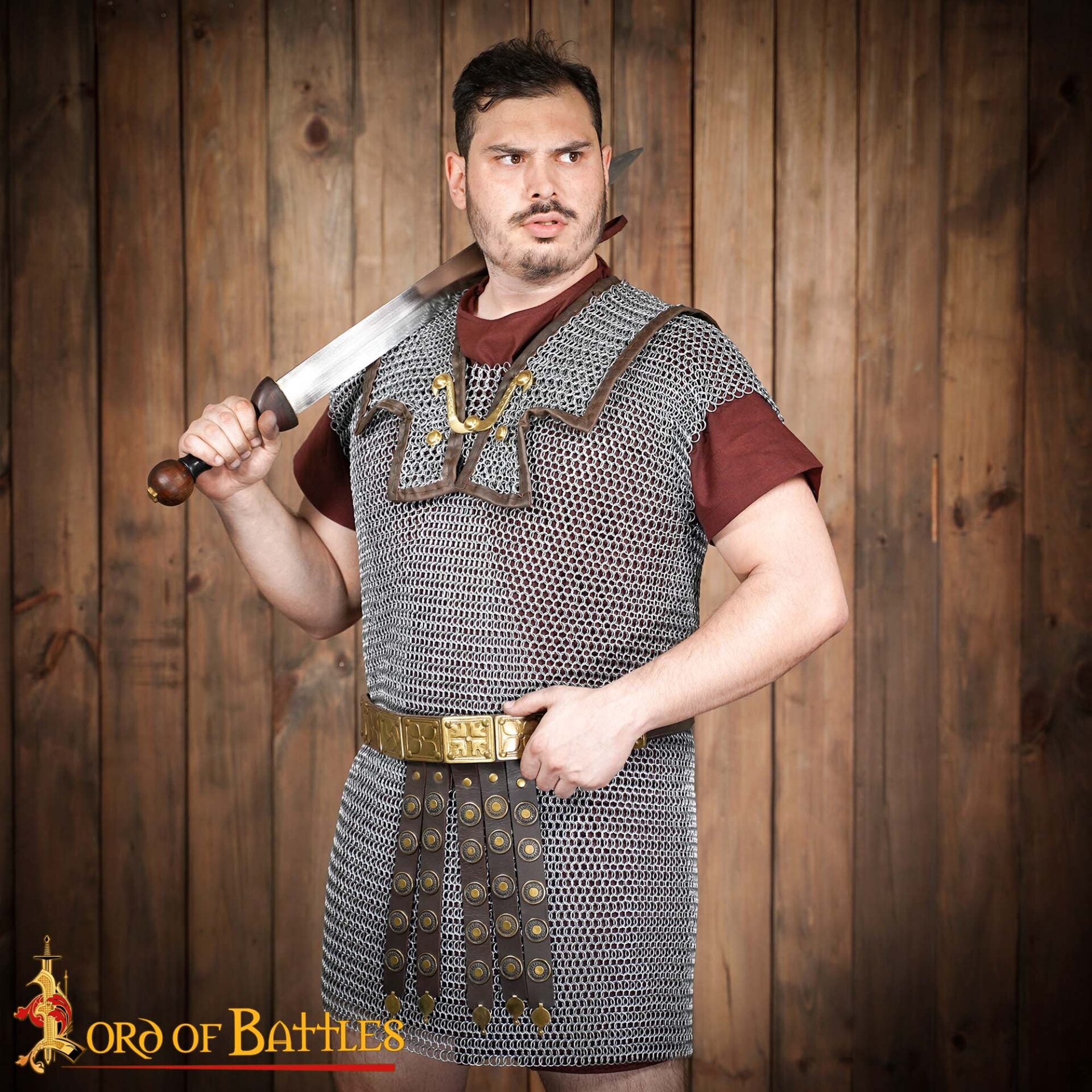 Lorica Hamata romana — Cota de malla 10 mm con latón - imagen 11