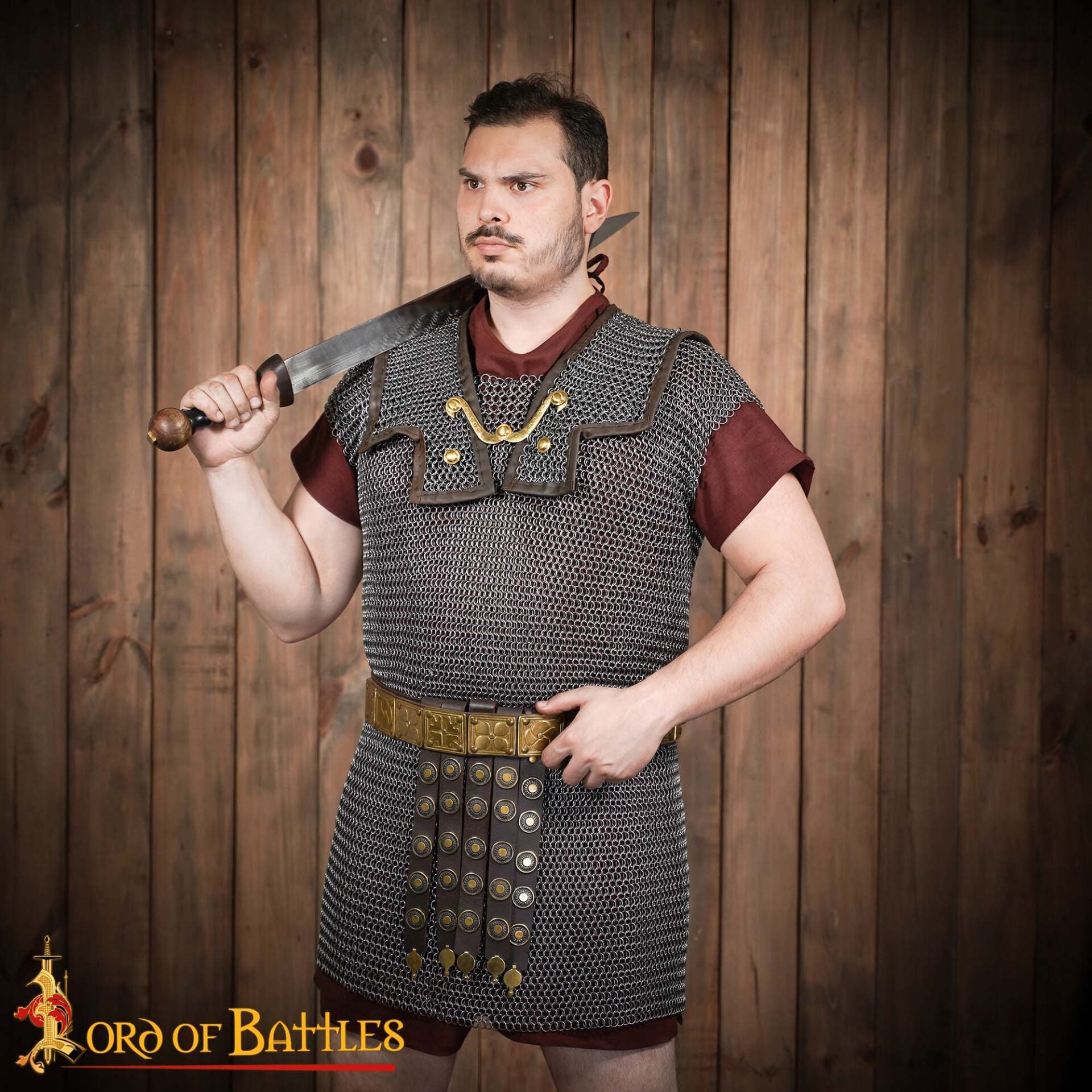 Lorica Hamata romana — Cota de malla 10 mm con latón - imagen 7