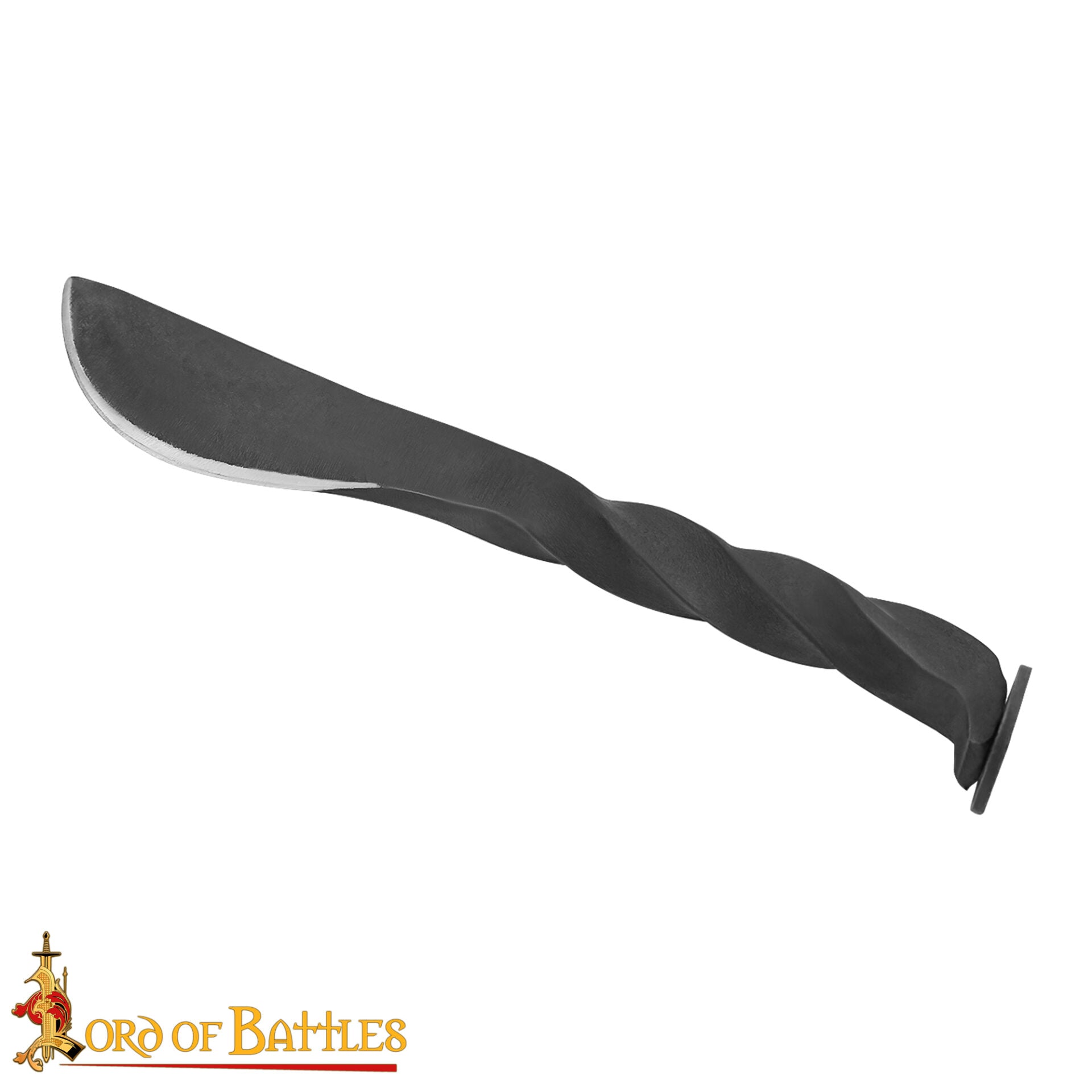 Cuchillo forjado a mano de clavo de ferrocarril con mango torcido - imagen 5