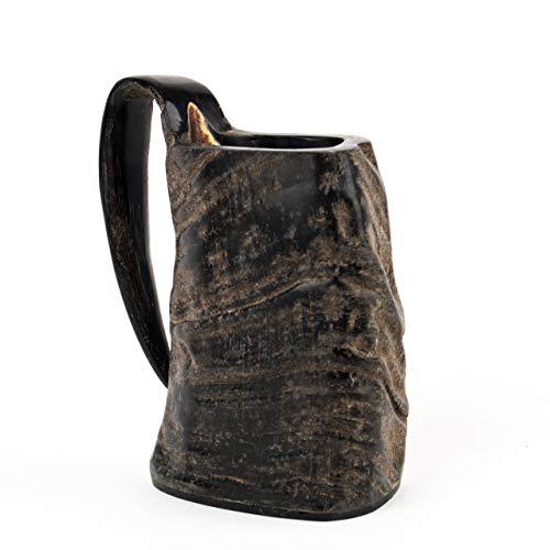 Jarra vikinga de cuerno de búfalo para cerveza e hidromiel - imagen 5