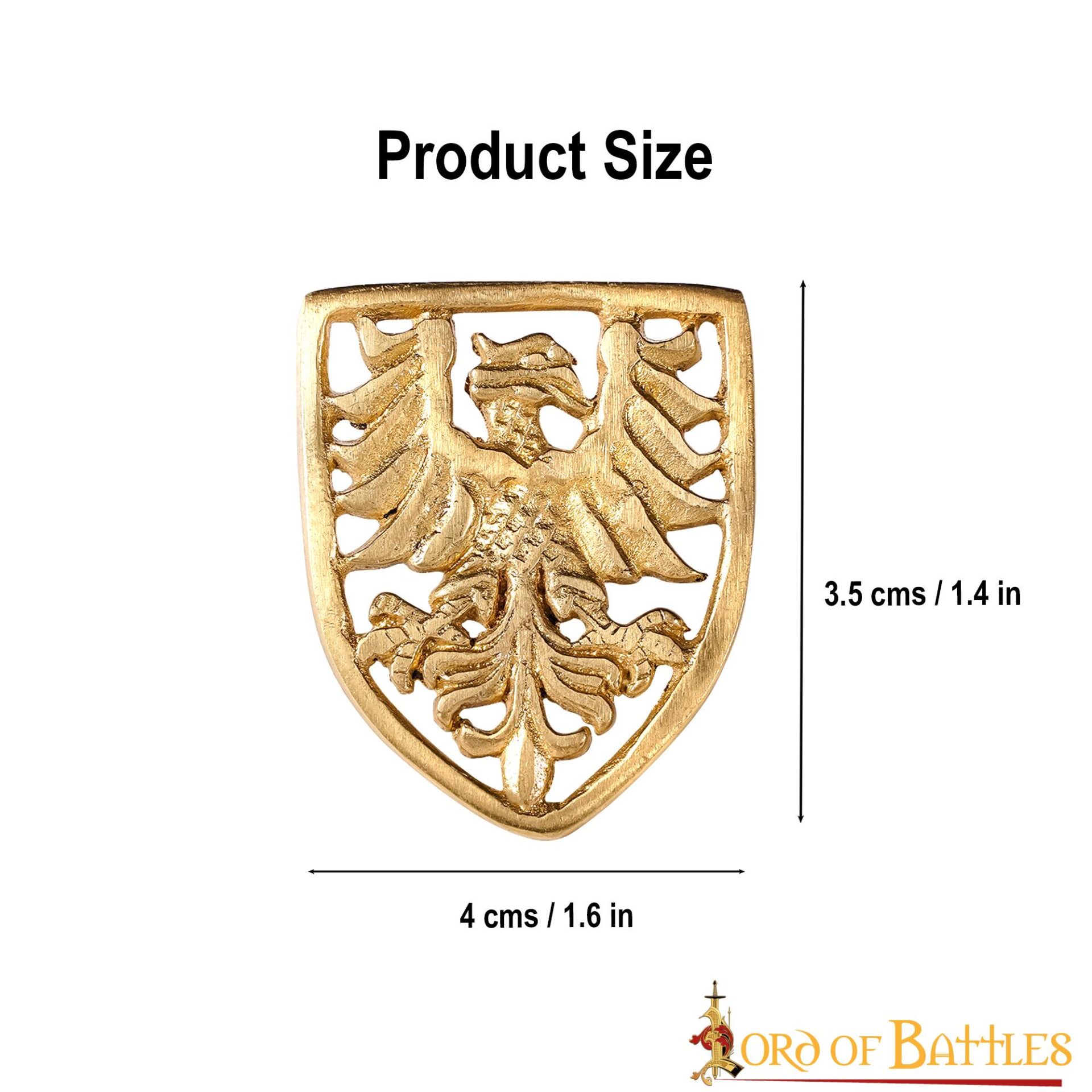 Escudo Heráldico de Águila Adornos de Latón - Juego de 5 Monturas Decorativas Medievales - Imagen 9