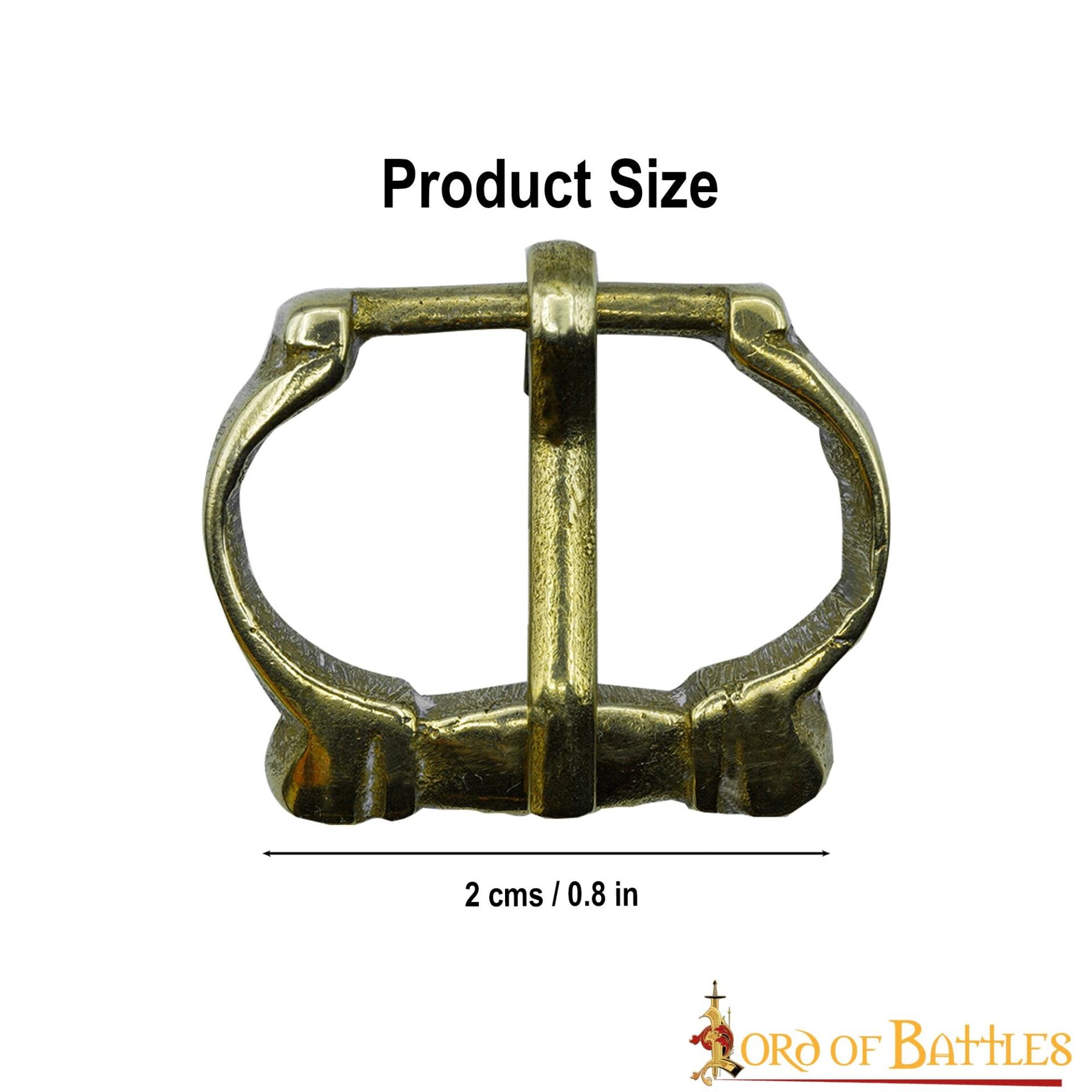 Imagen única de: Pequeñas Hebillas Medievales de Latón para Cinturón - Juego de 5 Piezas Acabadas a Mano (réplica de 1200-1400)