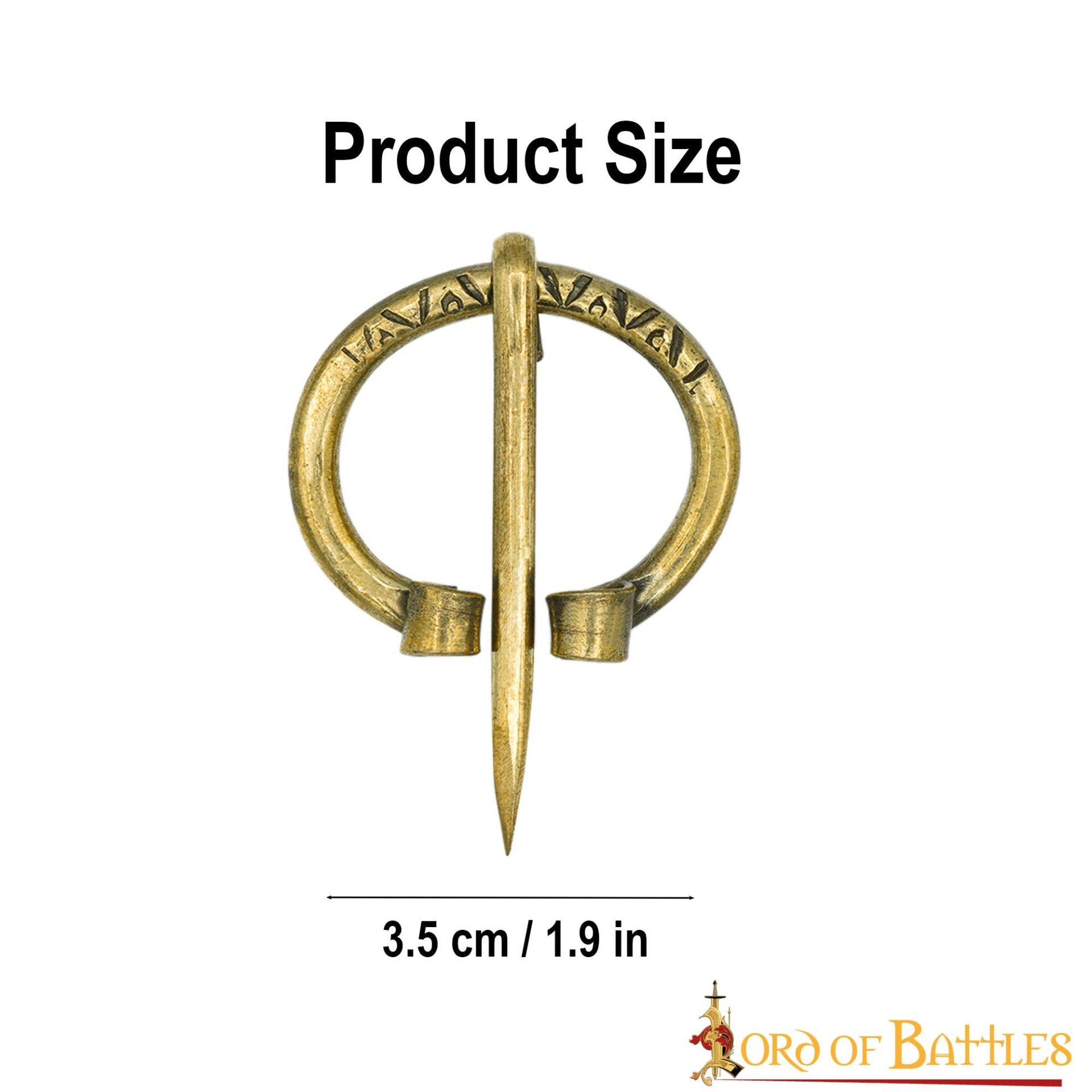 Broche penannular de latón para capa - estilos medievales - imagen 10