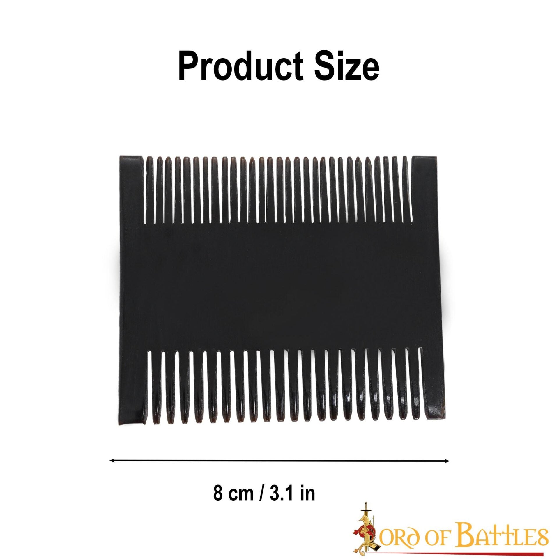 Peine Medieval de Dos Caras Hecho a Mano con Auténtico Cuerno de Buey - Imagen 3